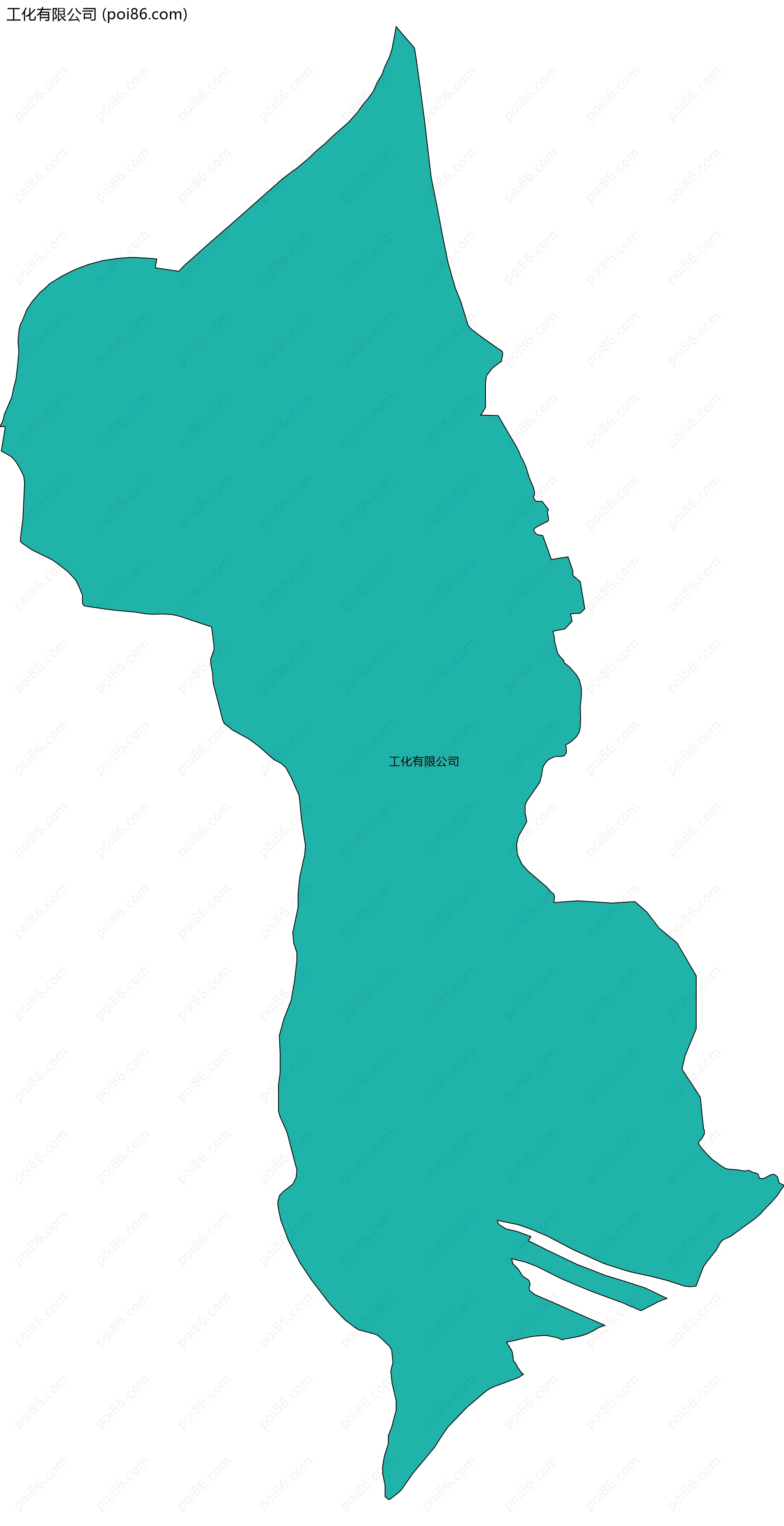 工化有限公司边界地图