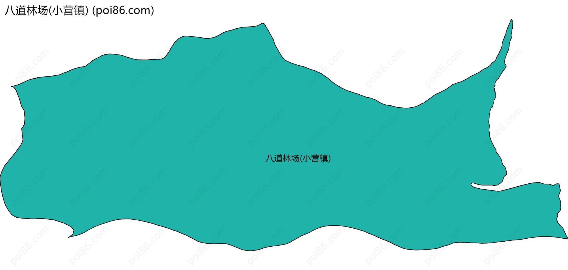 八道林场(小营镇)边界地图