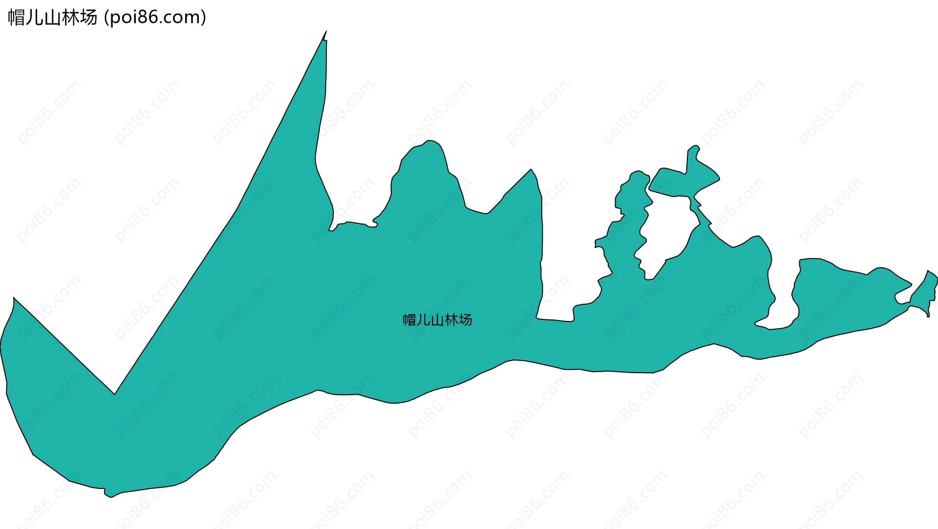 帽儿山林场边界地图