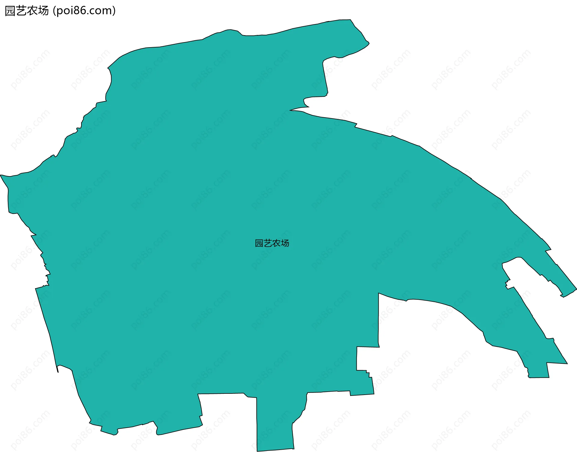 园艺农场边界地图