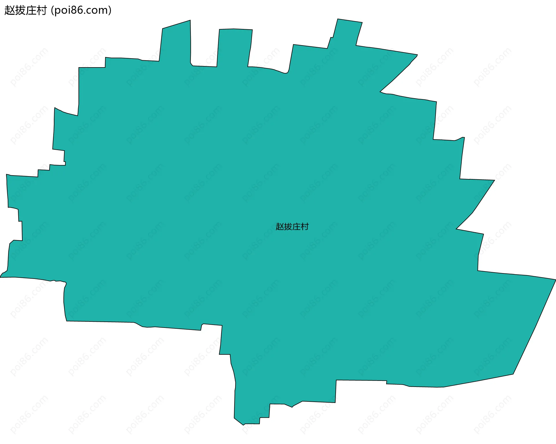 赵拔庄村边界地图