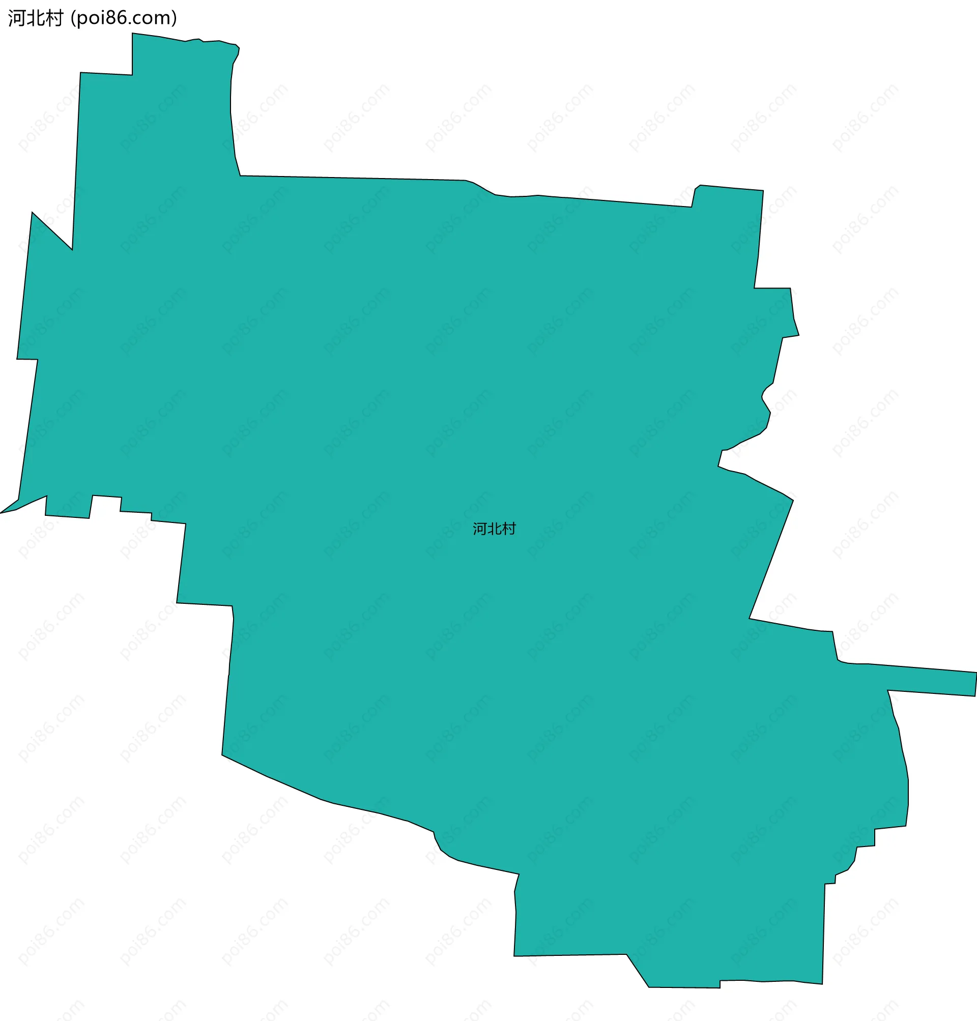 河北村边界地图