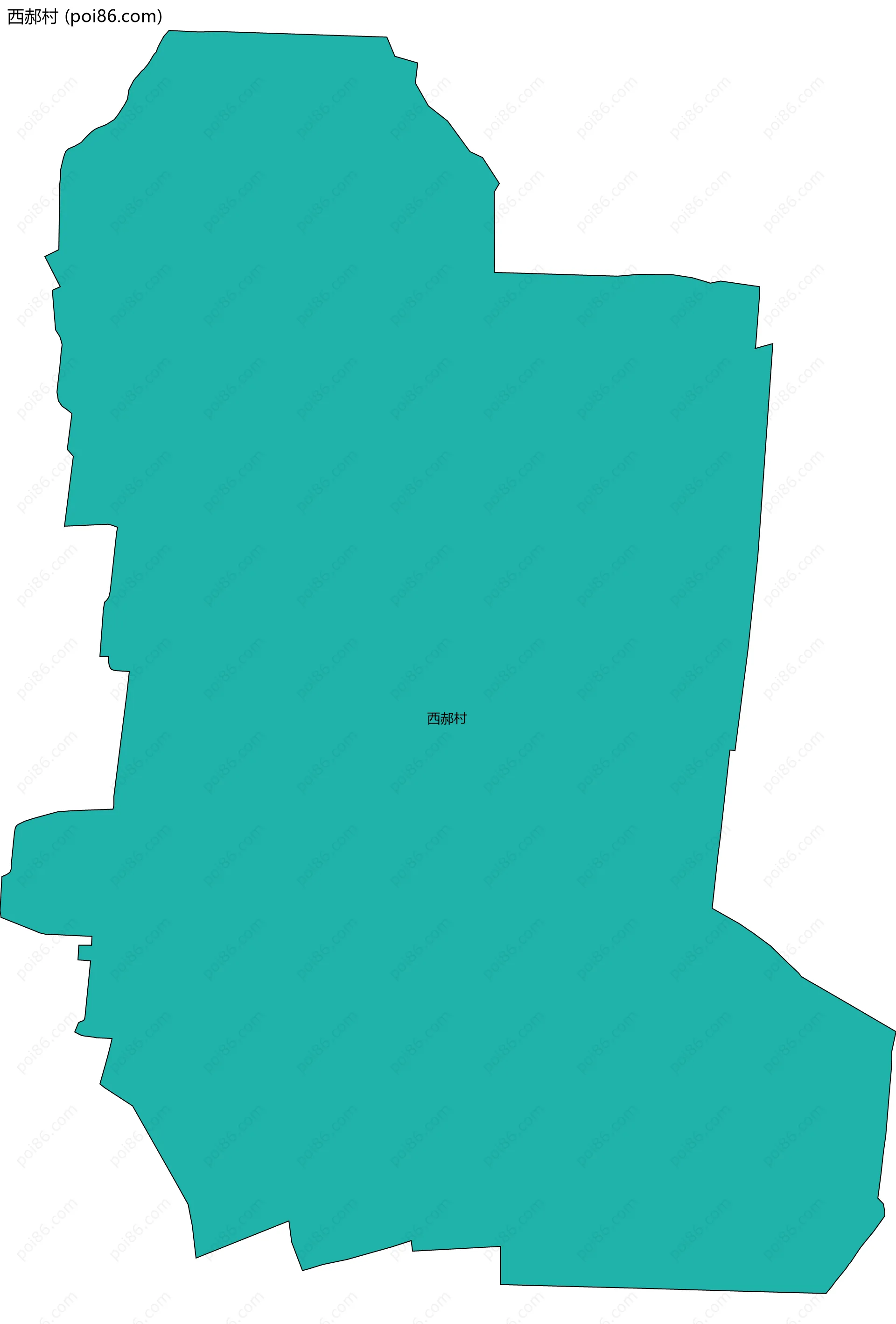 西郝村边界地图