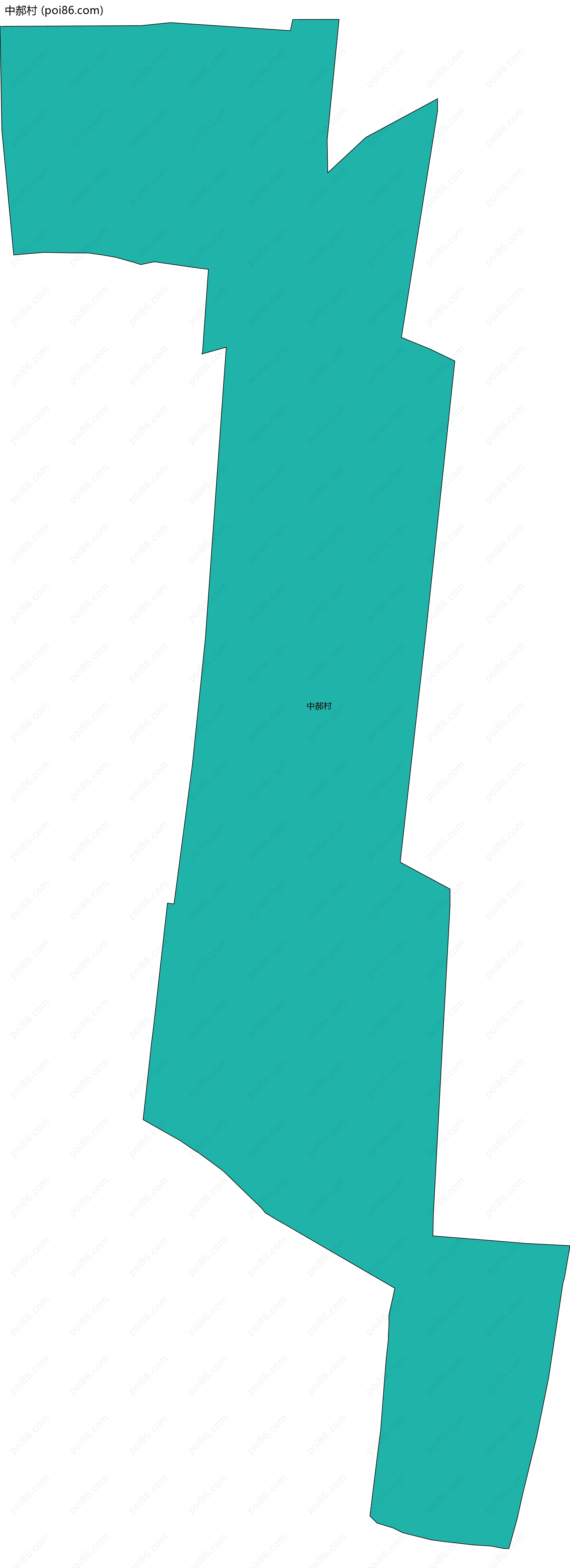 中郝村边界地图