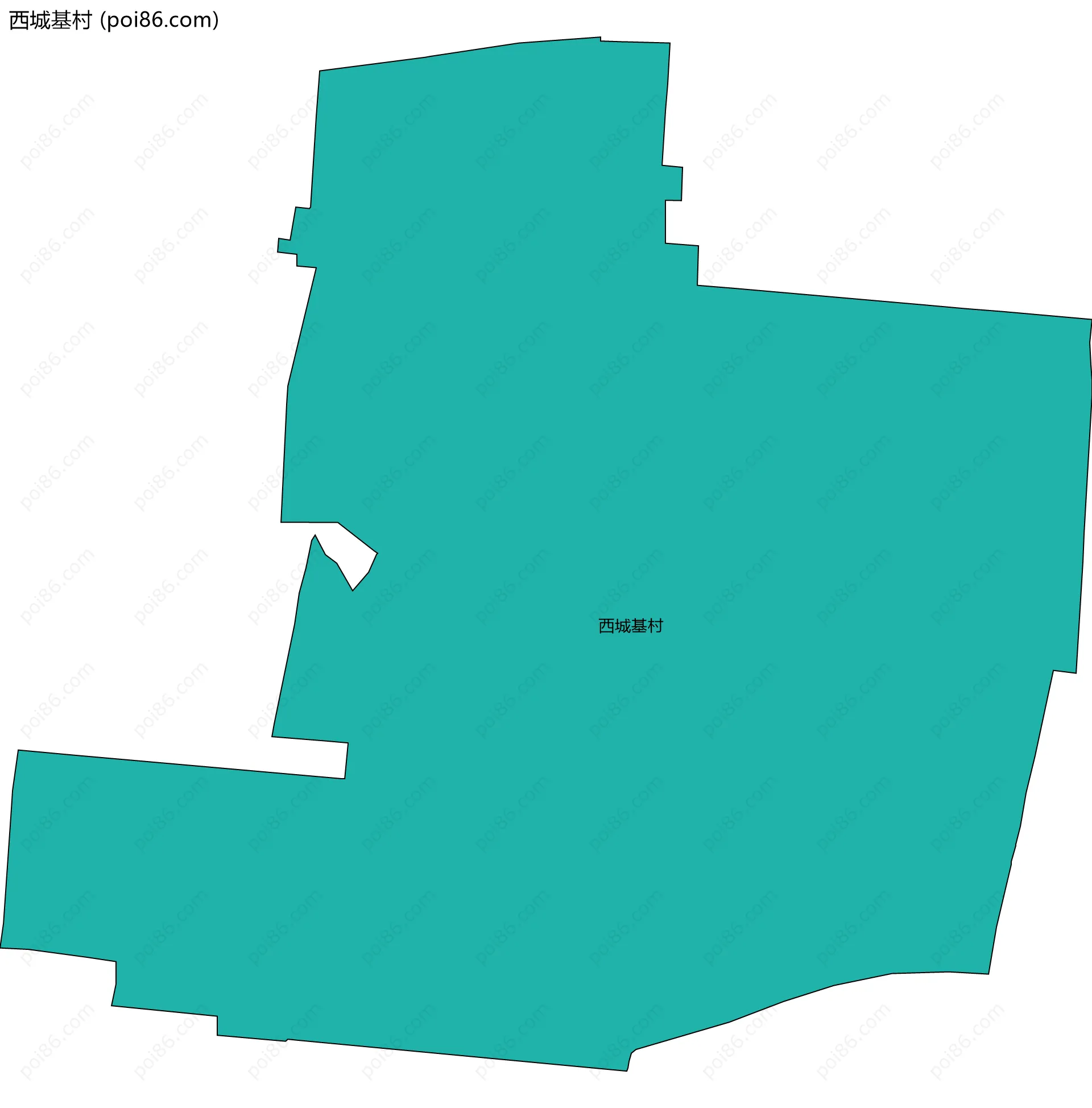 西城基村边界地图