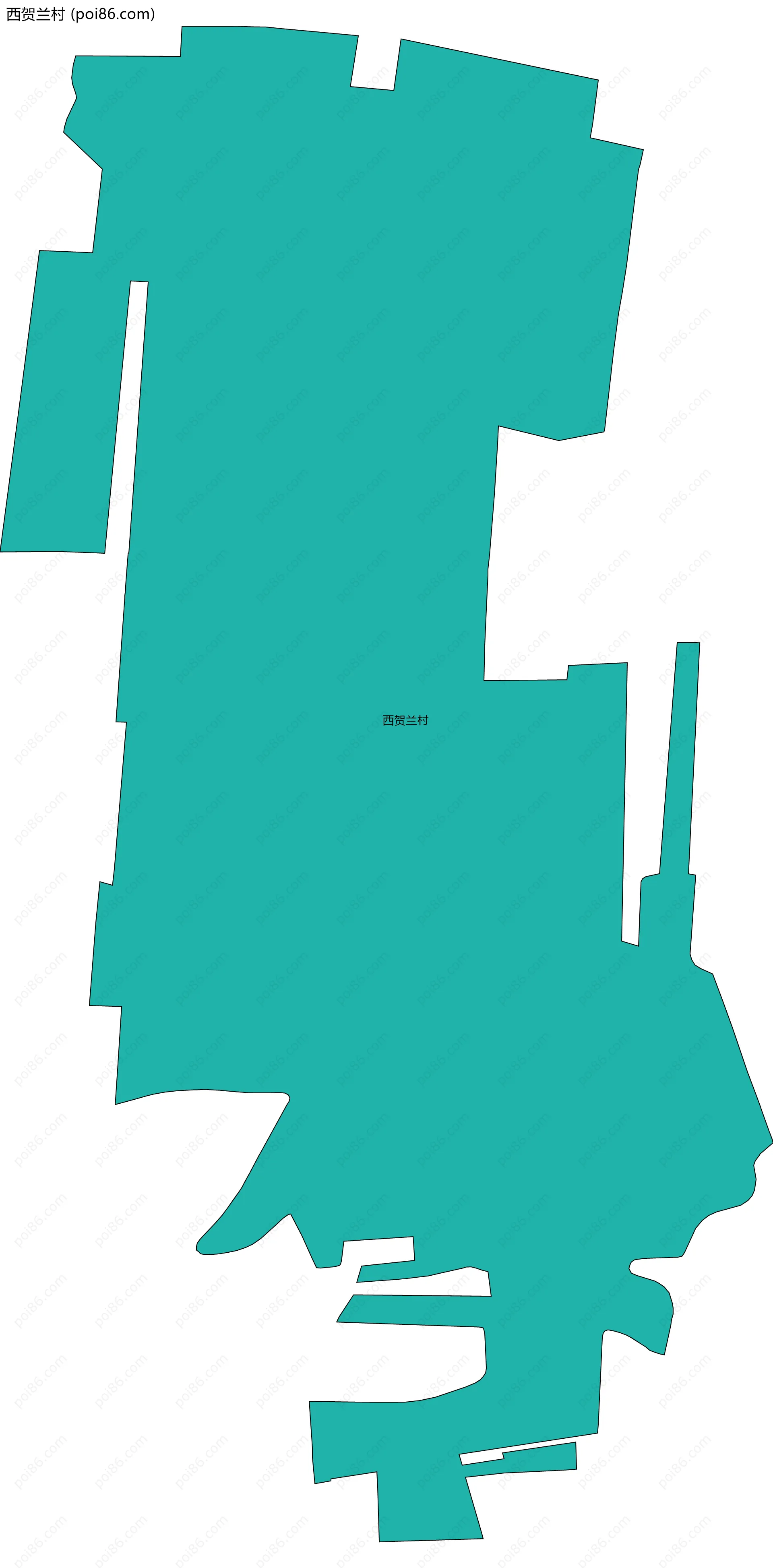 西贺兰村边界地图