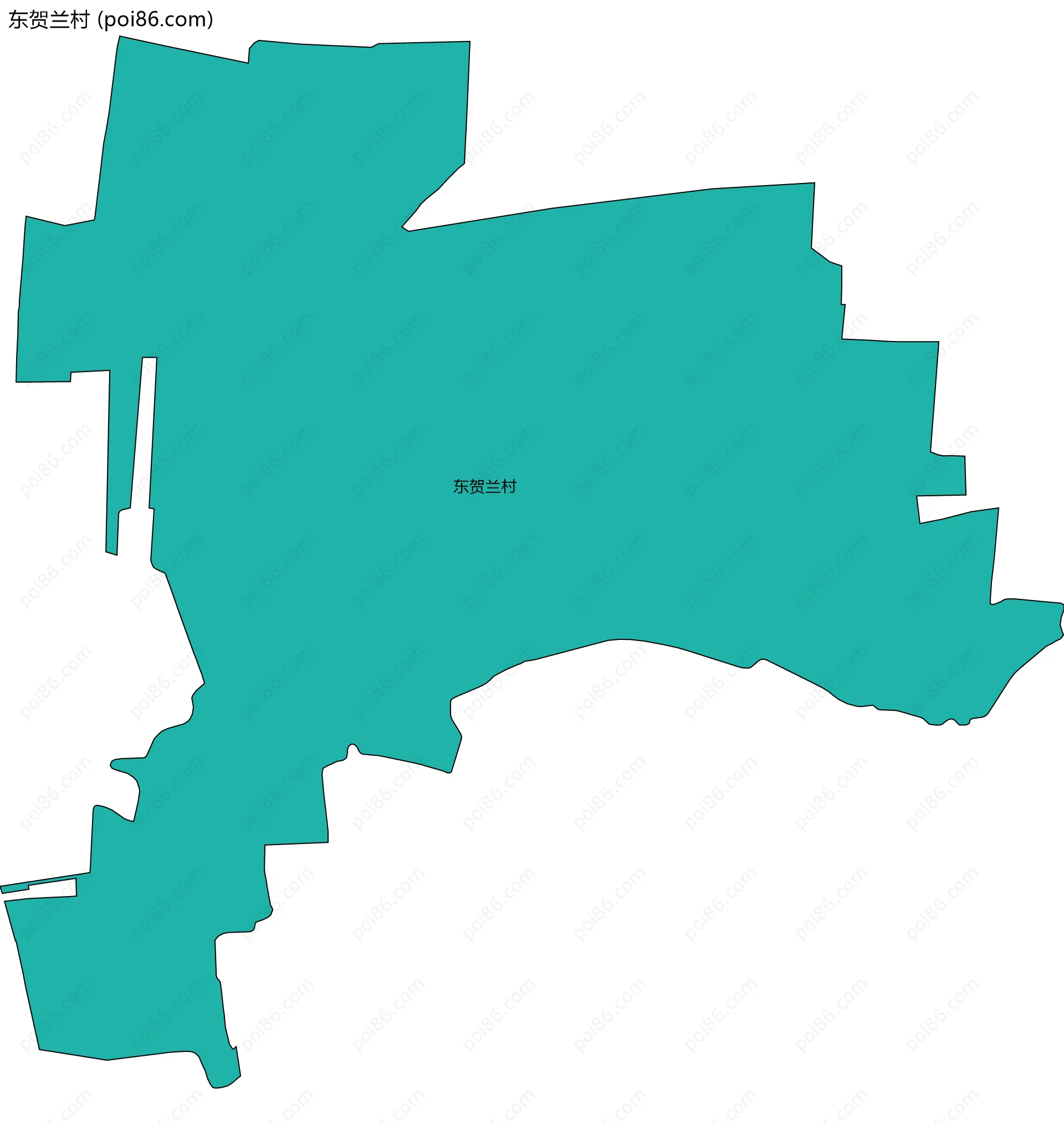 东贺兰村边界地图