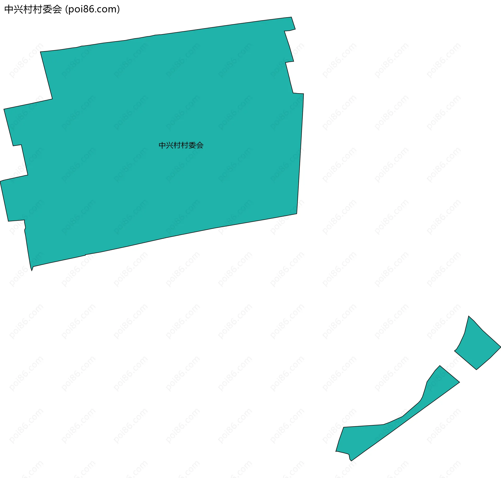 中兴村村委会边界地图