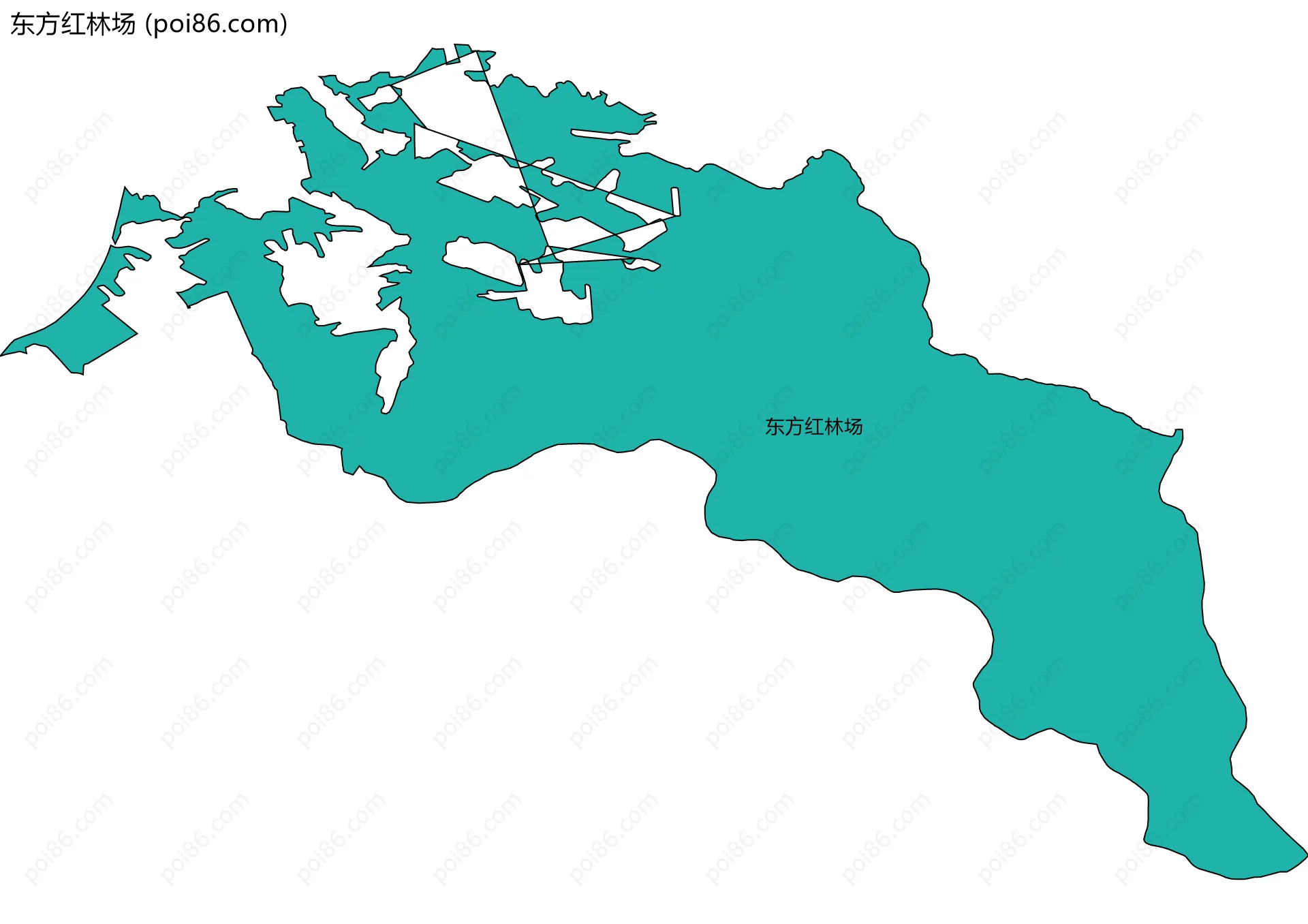 东方红林场边界地图