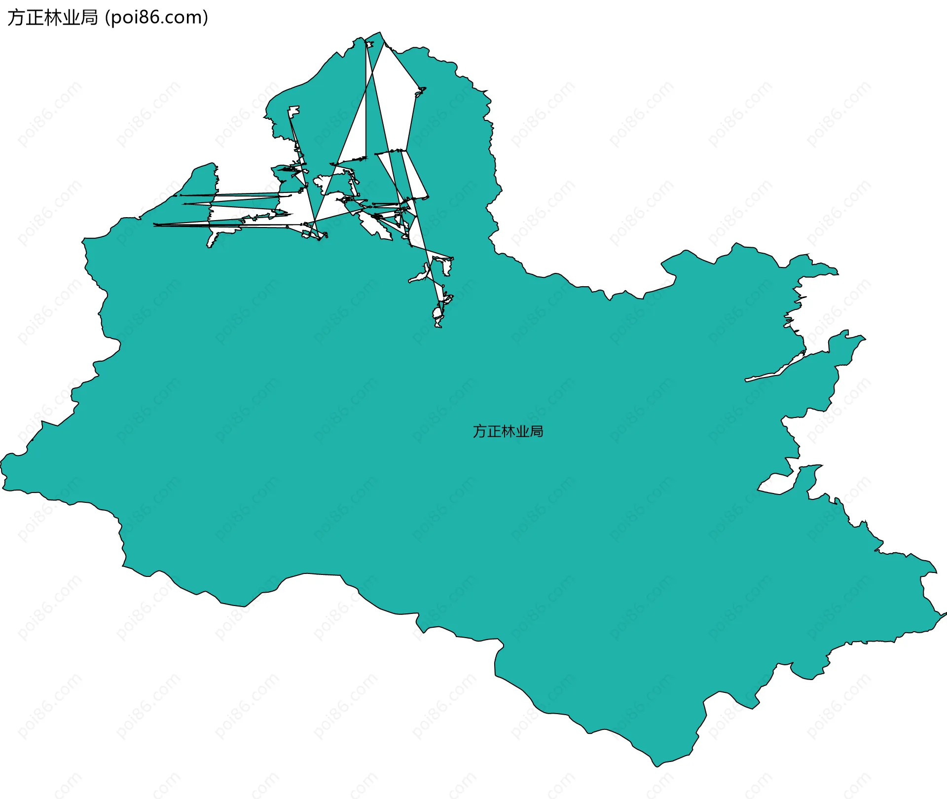方正林业局边界地图