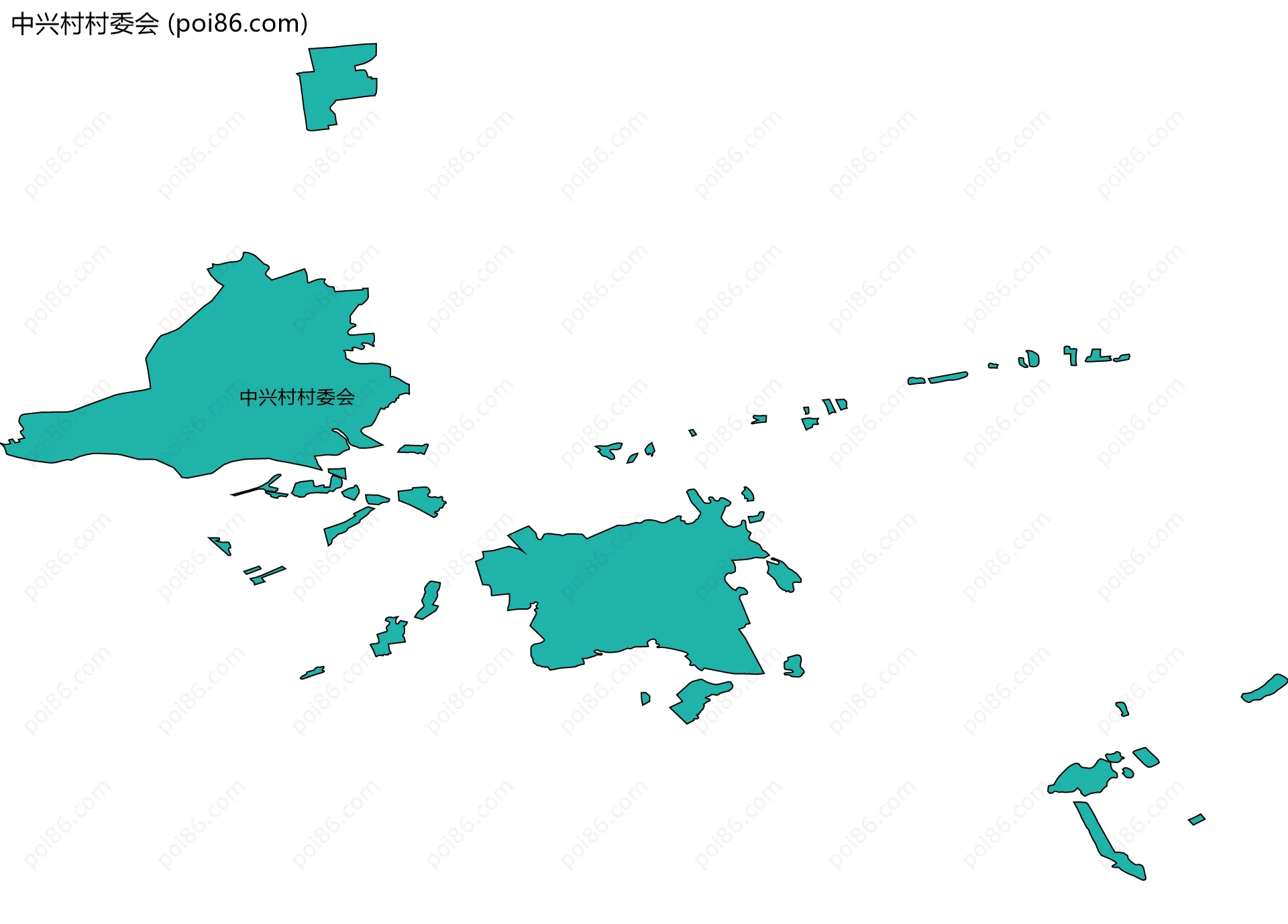 中兴村村委会边界地图