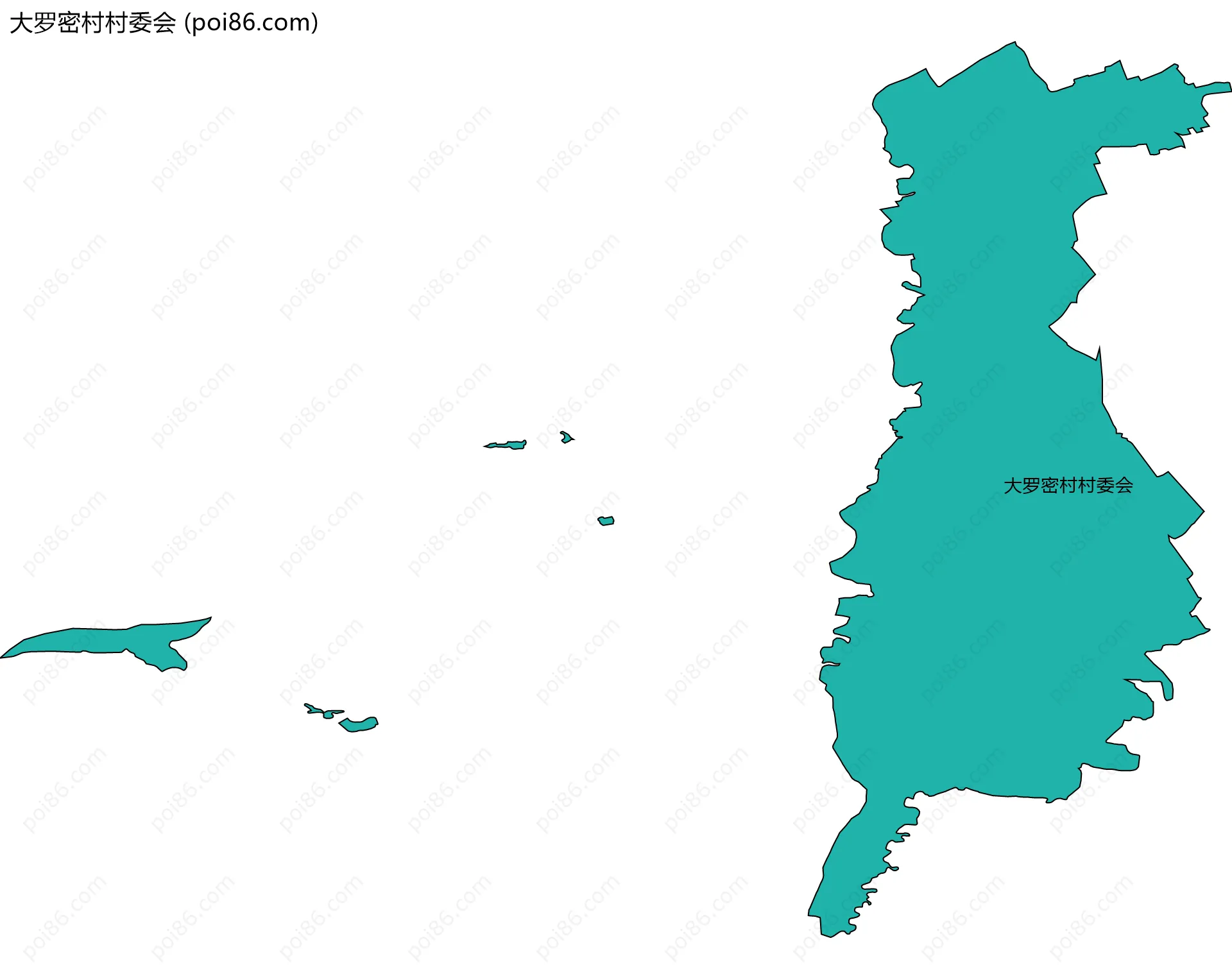大罗密村村委会边界地图