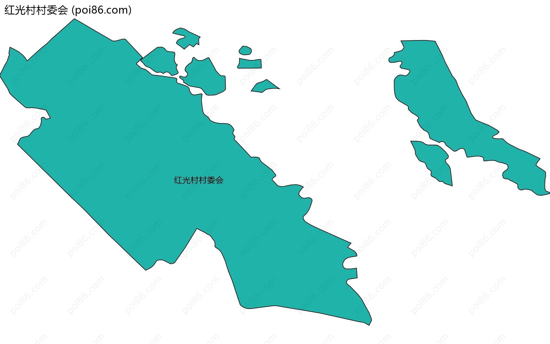 红光村村委会边界地图