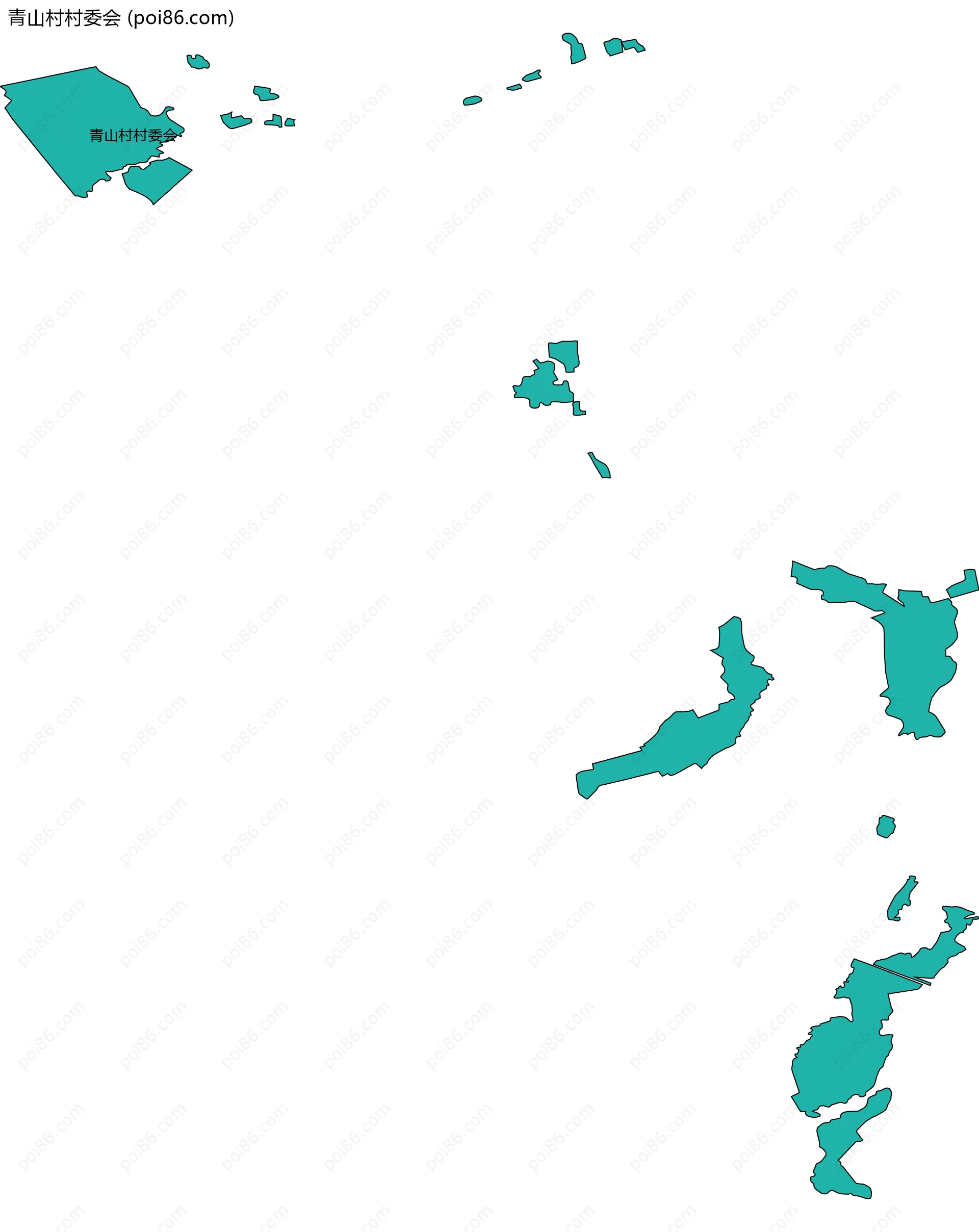 青山村村委会边界地图