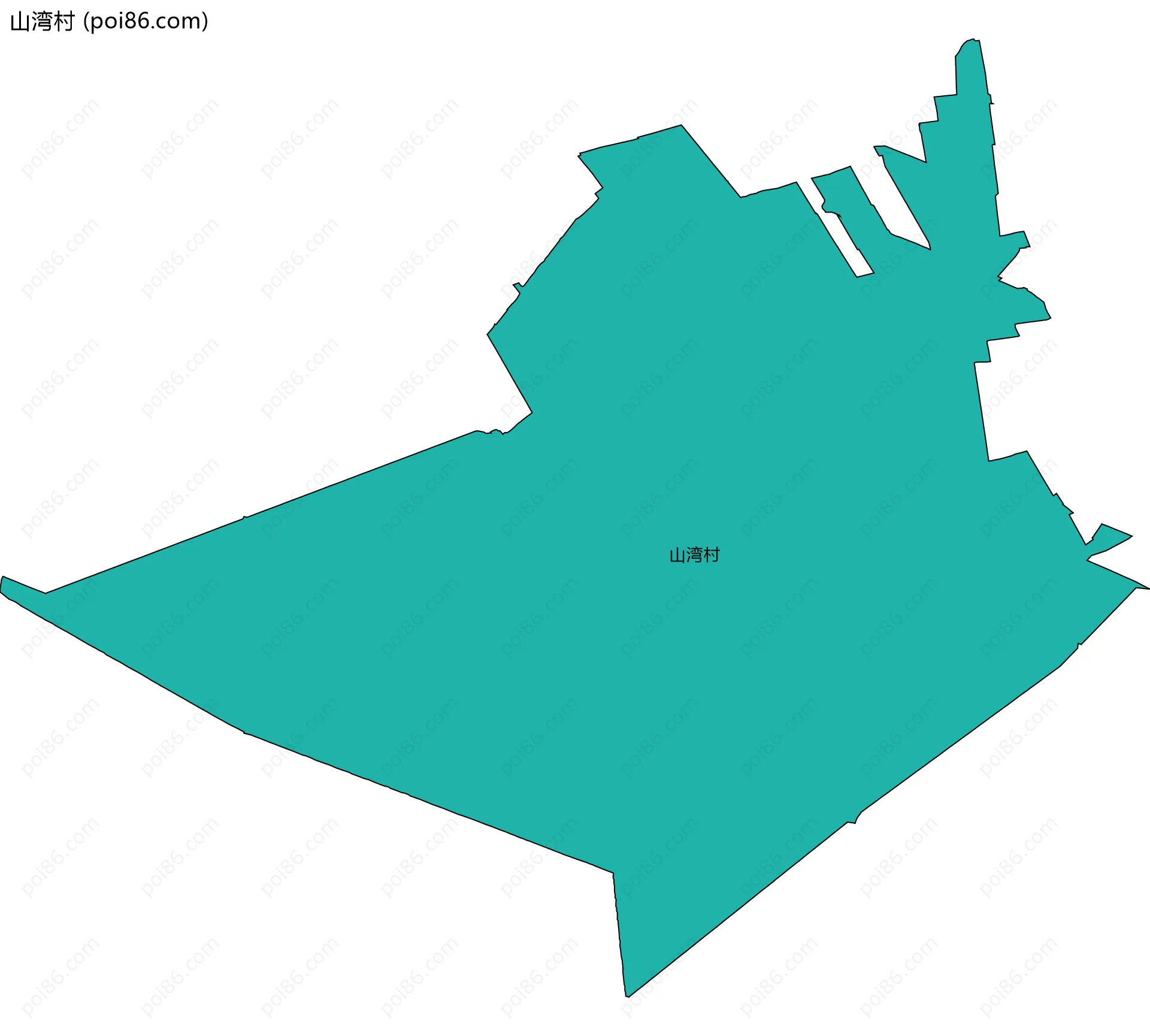 山湾村边界地图