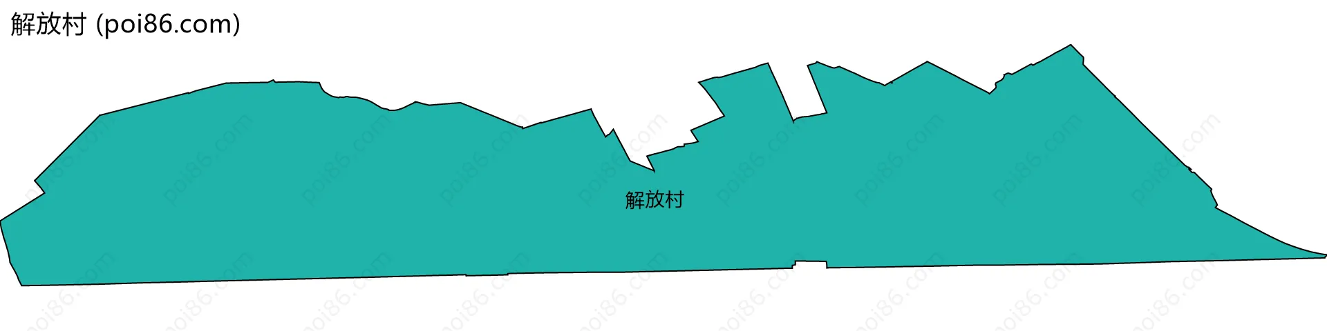 解放村边界地图