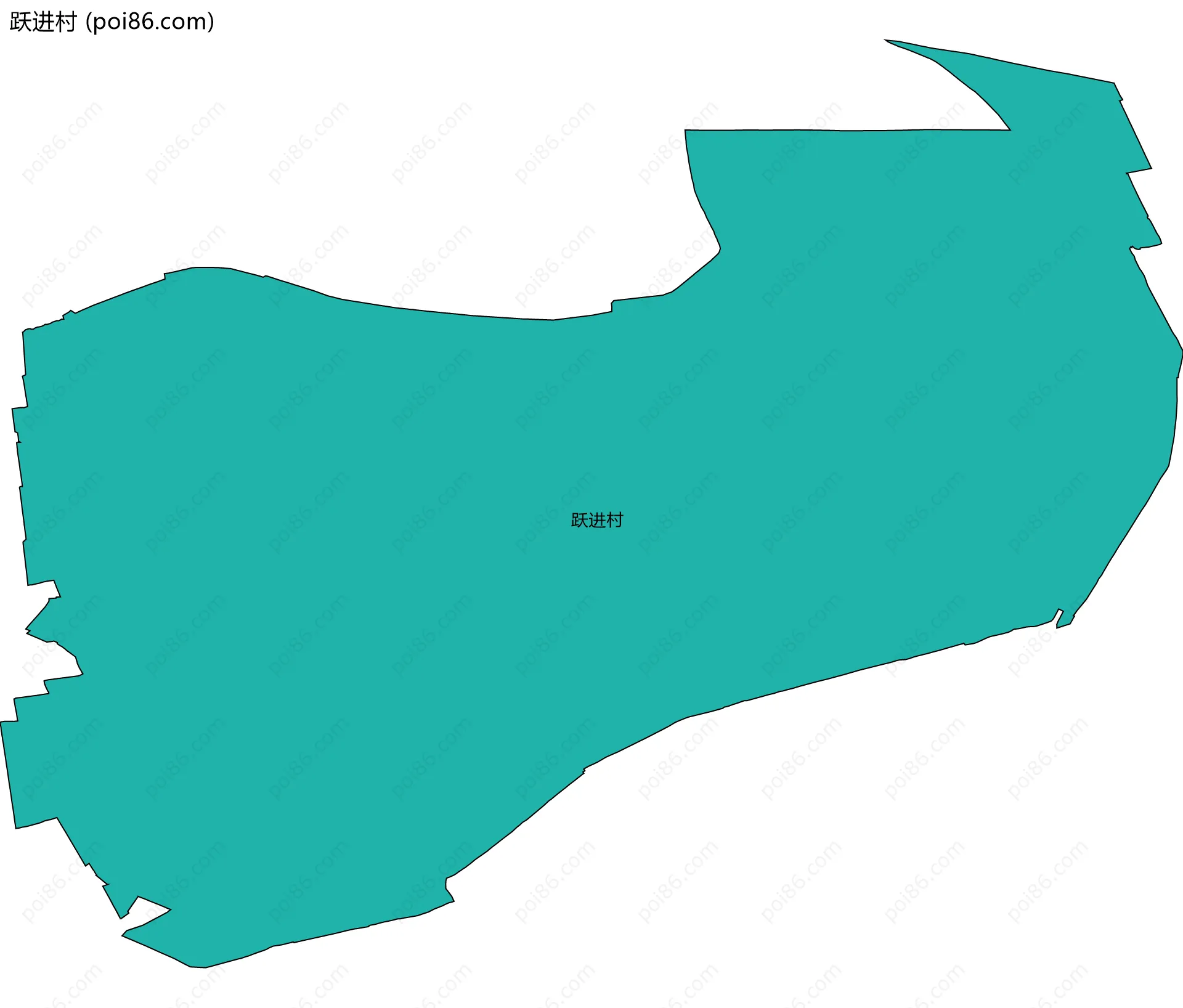 跃进村边界地图