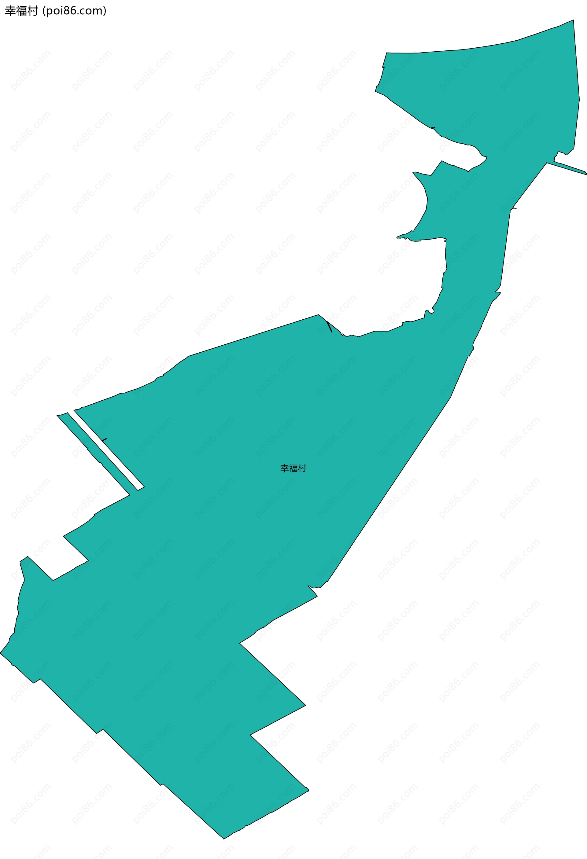 幸福村边界地图