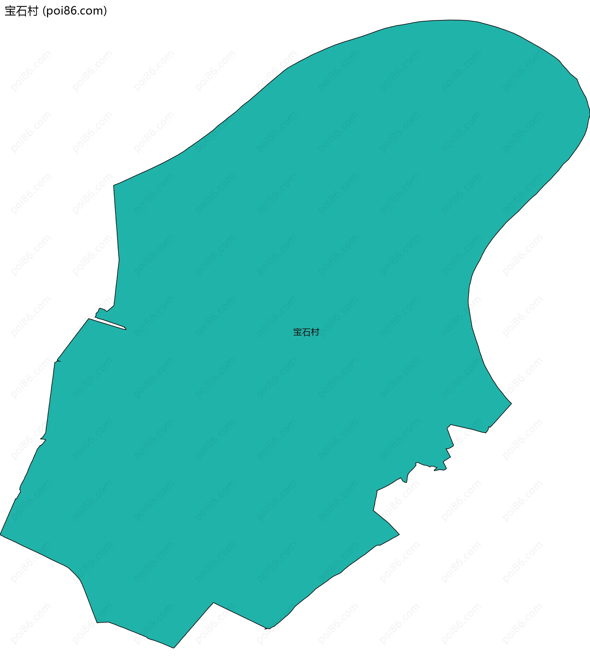 宝石村边界地图