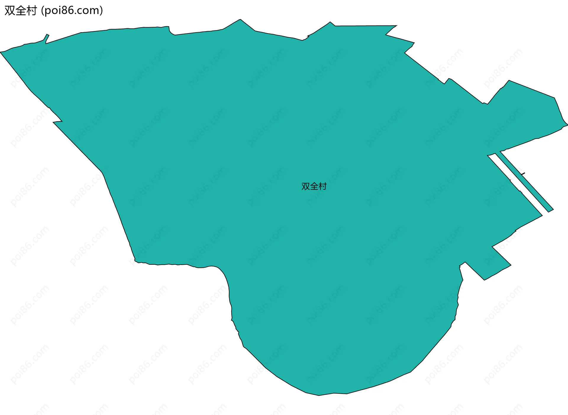 双全村边界地图