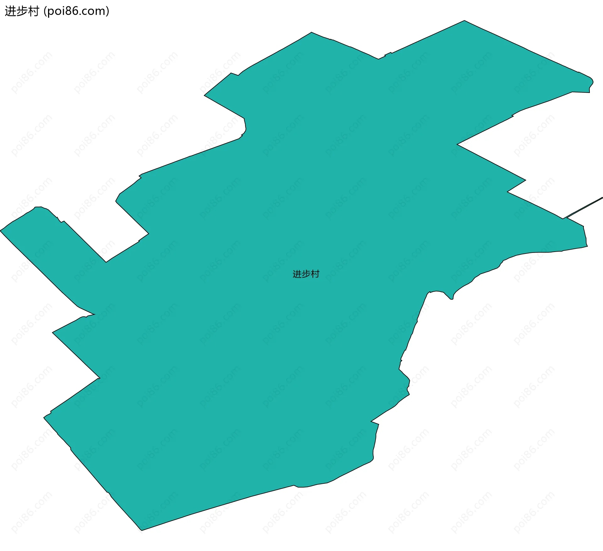 进步村边界地图
