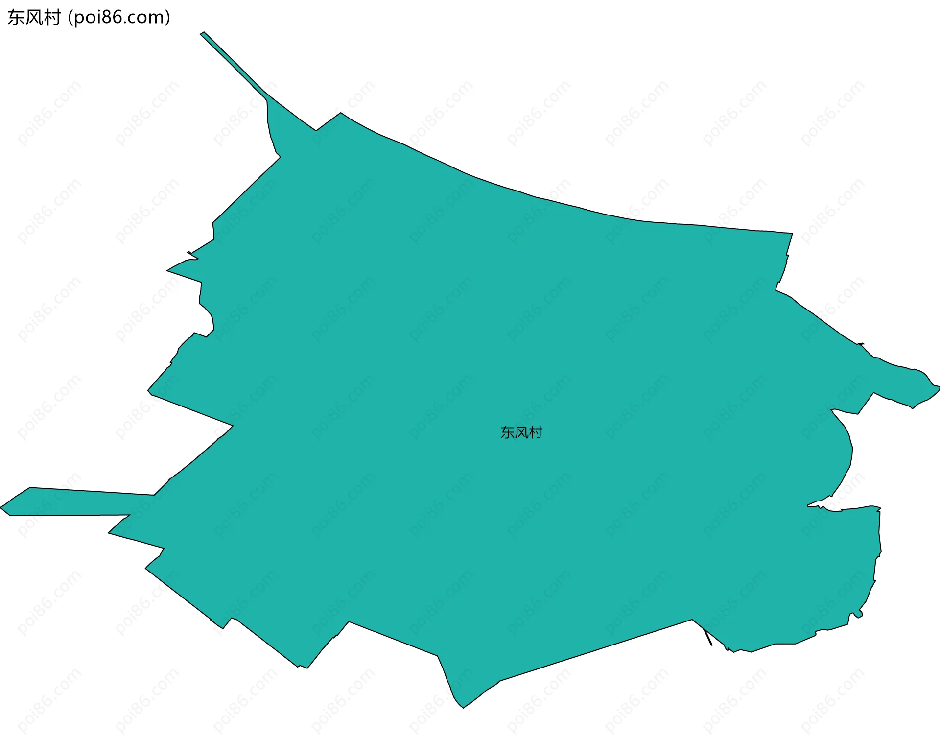 东风村边界地图