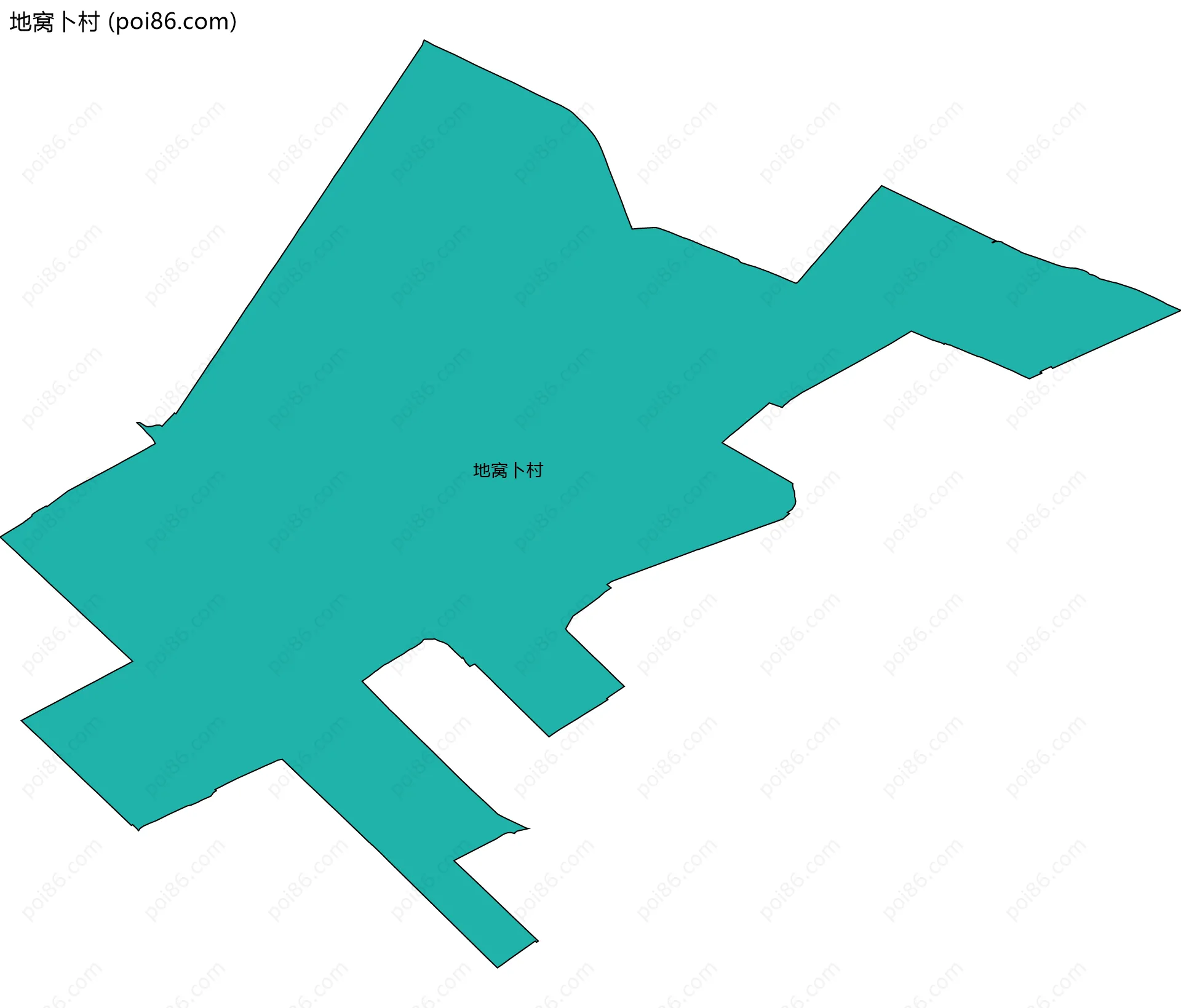 地窝卜村边界地图