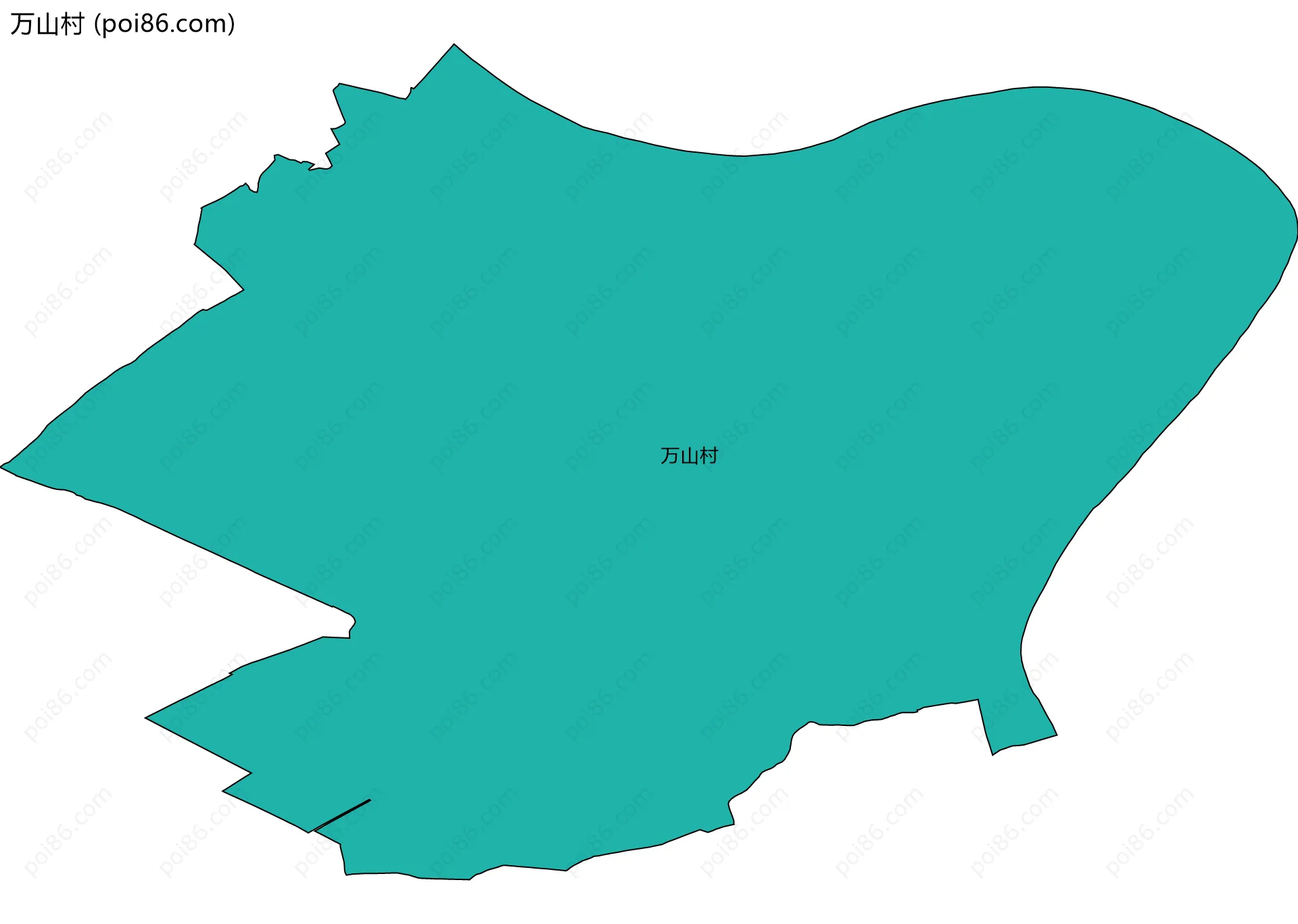 万山村边界地图