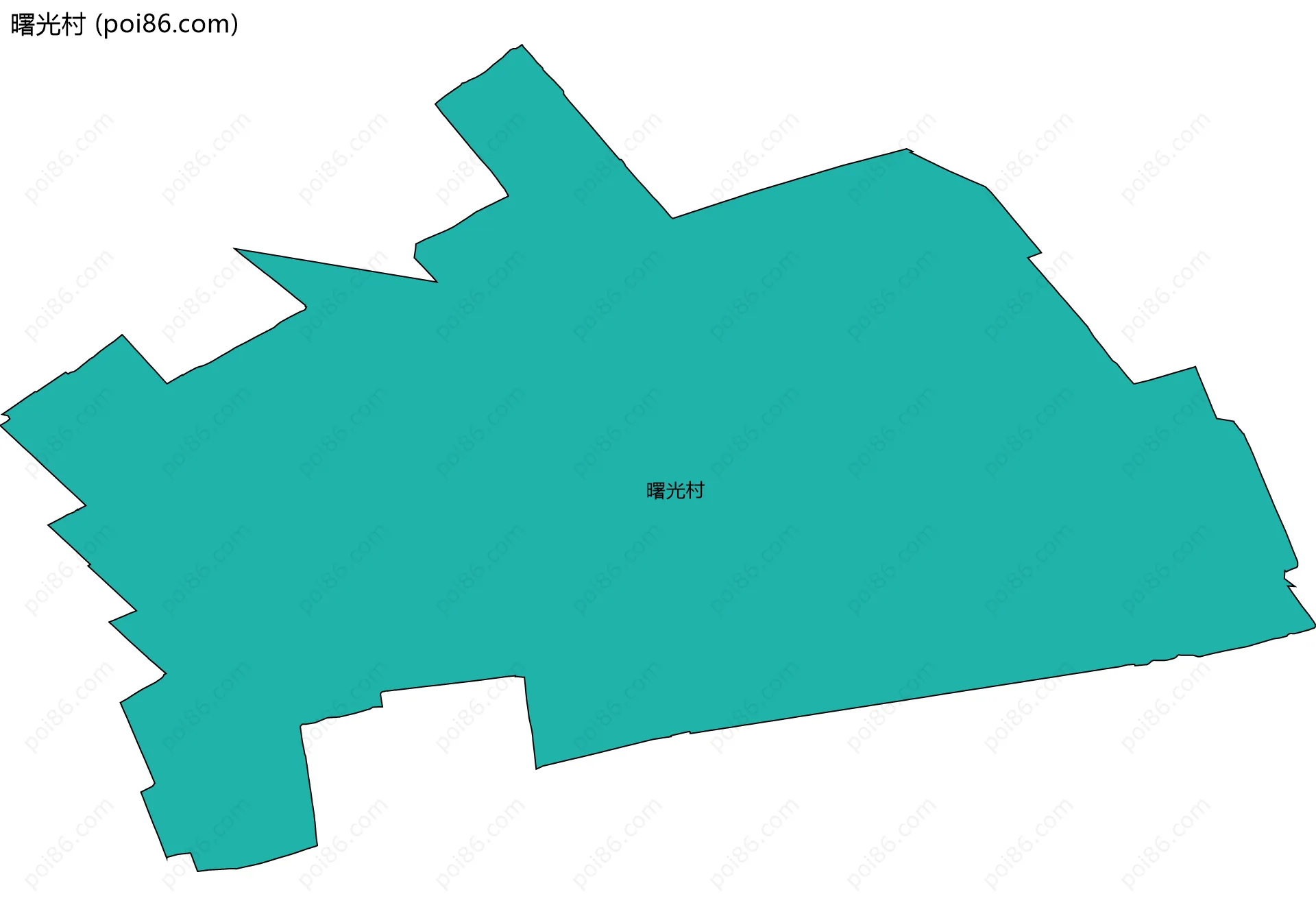 曙光村边界地图