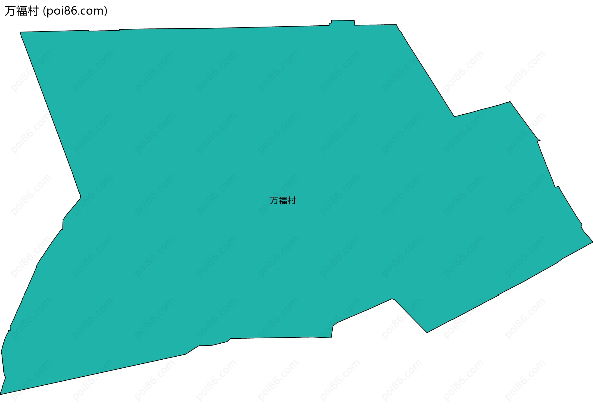 万福村边界地图
