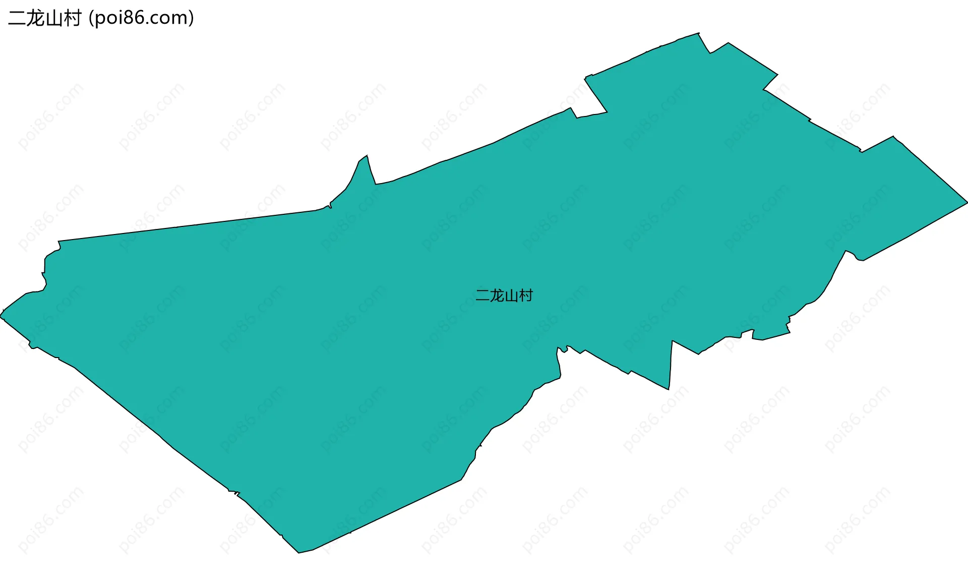 二龙山村边界地图