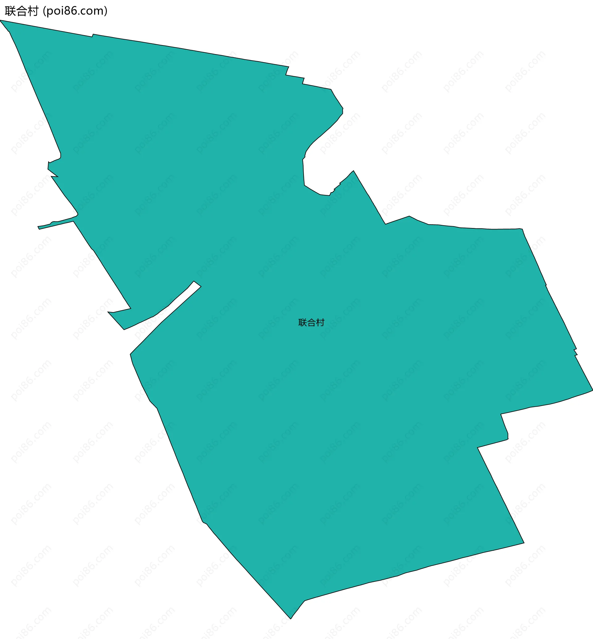 联合村边界地图