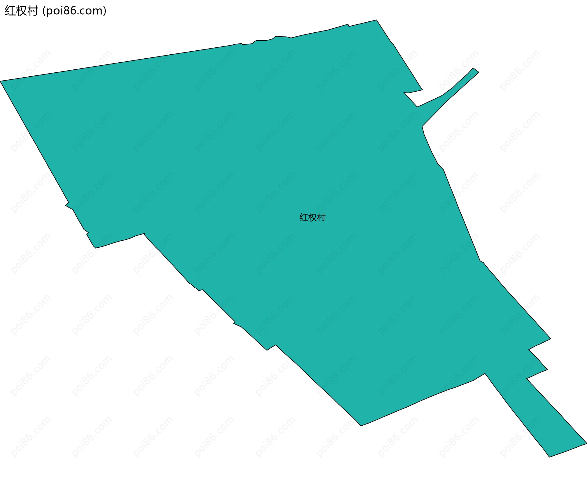 红权村边界地图