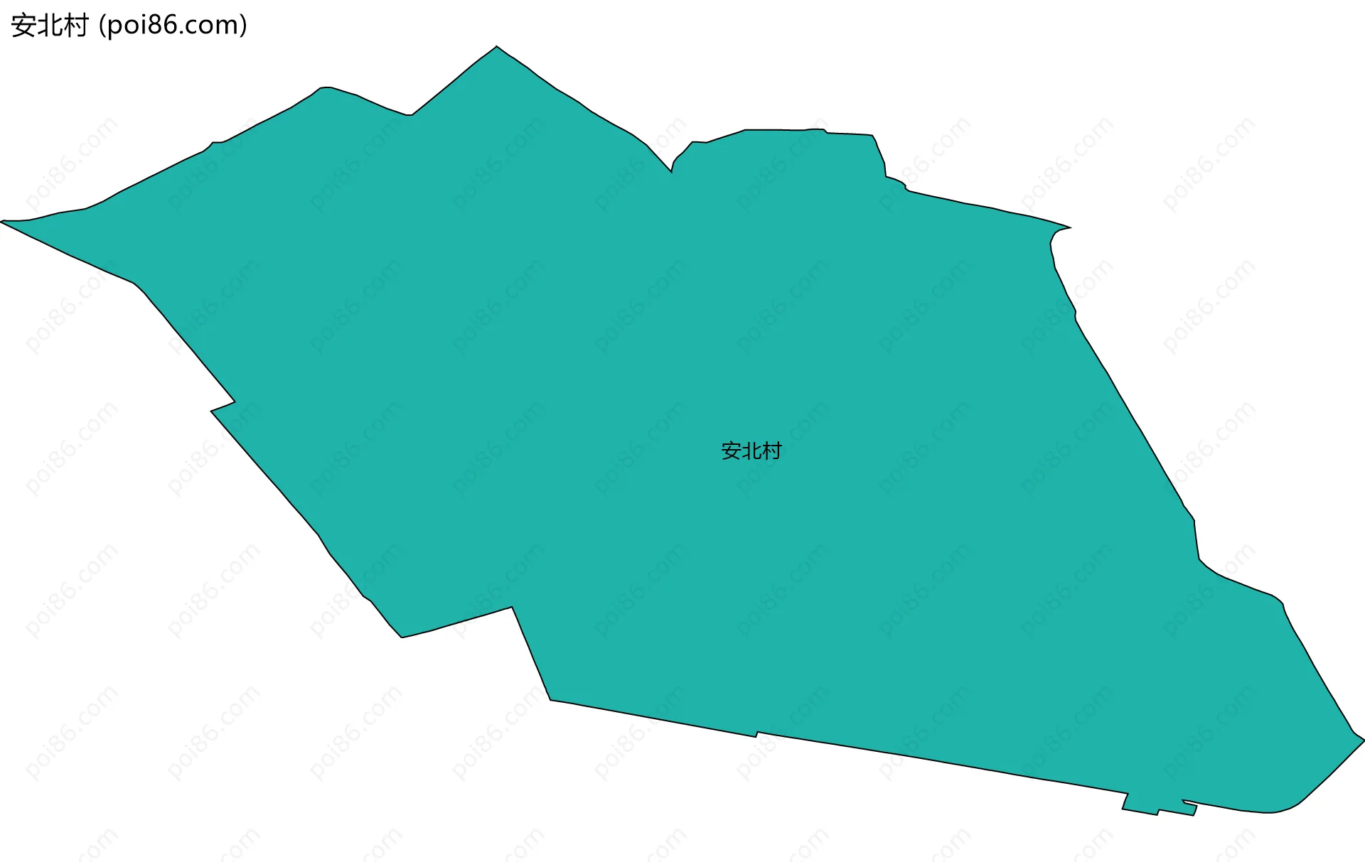 安北村边界地图