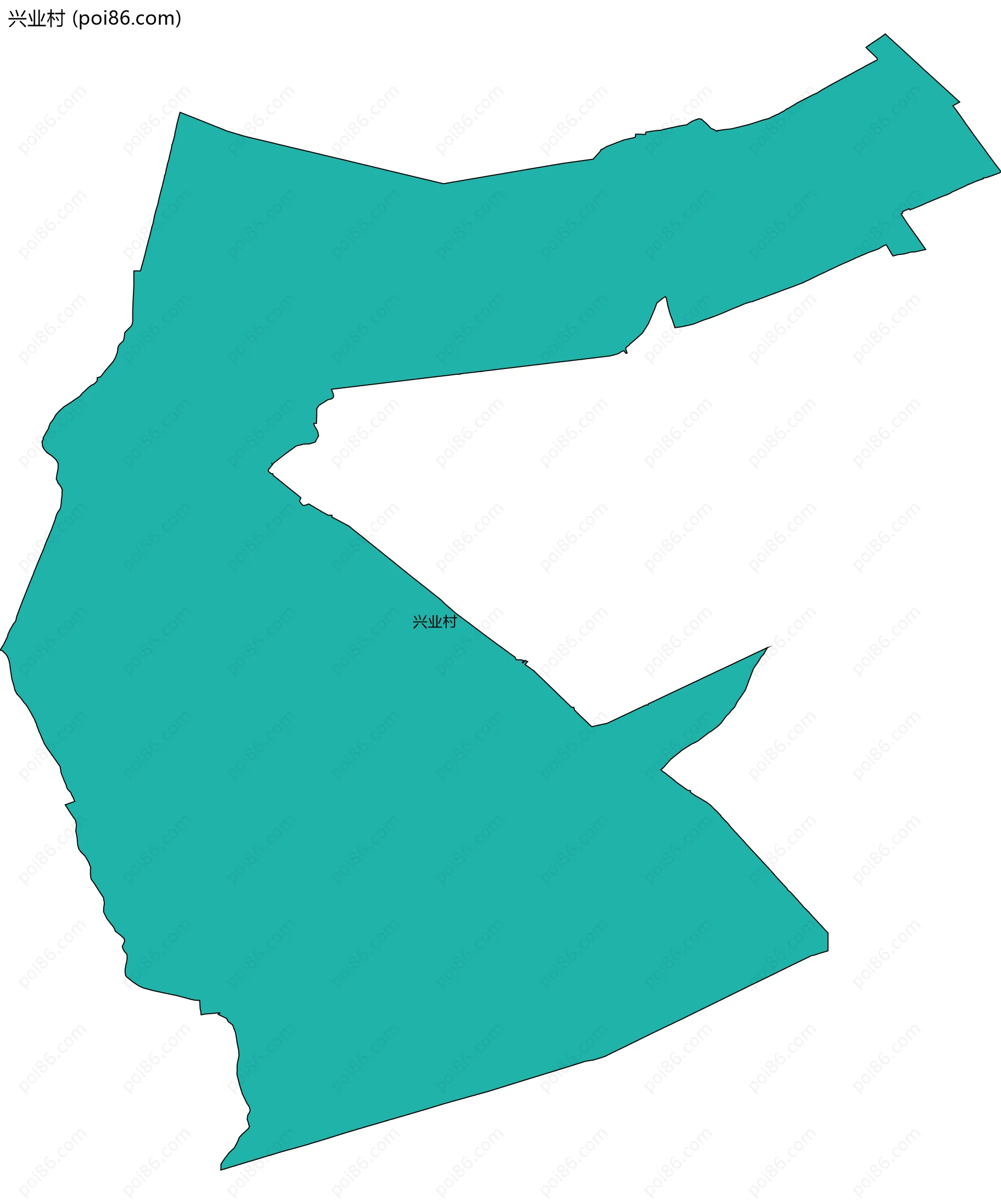 兴业村边界地图