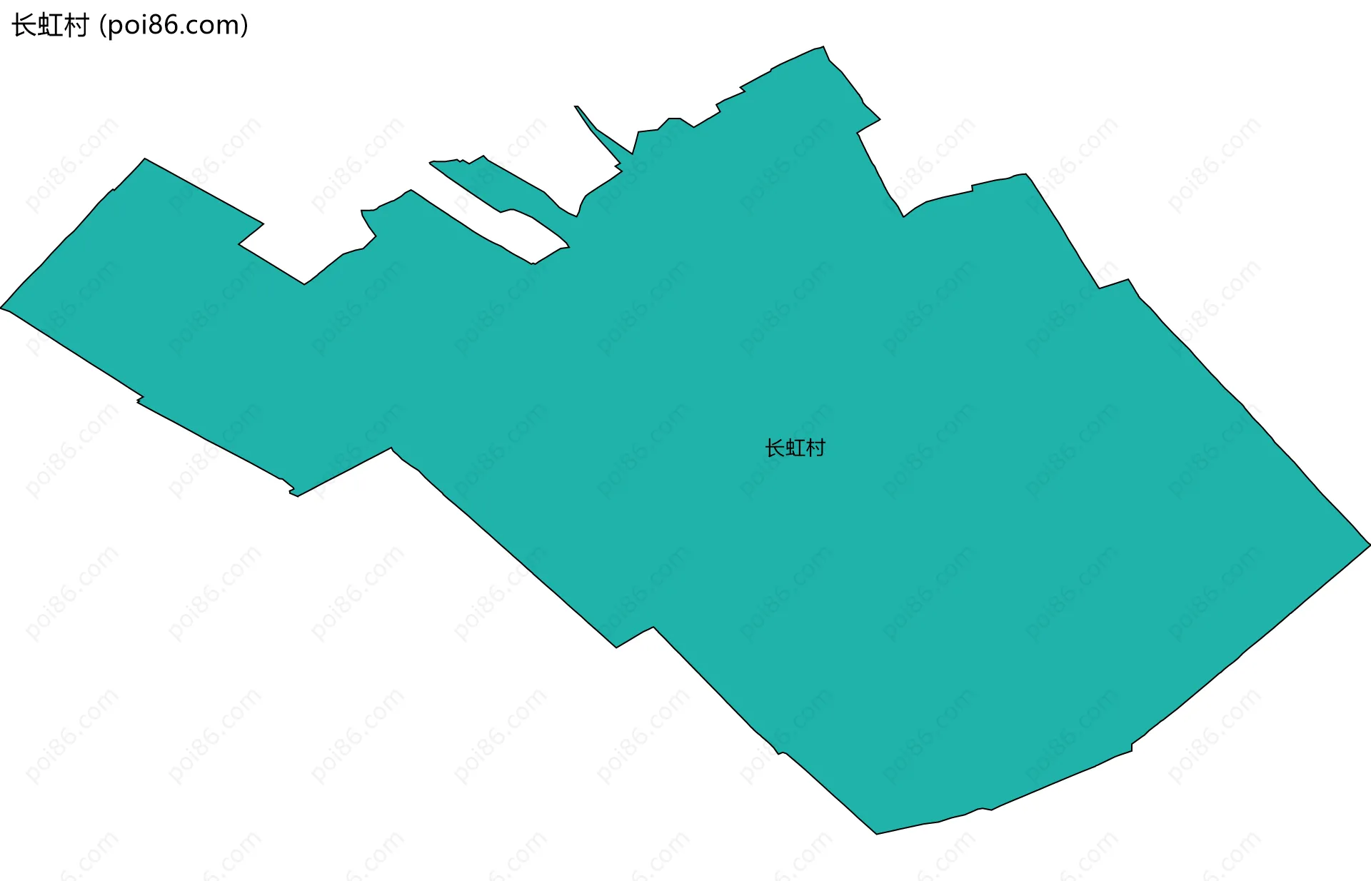 长虹村边界地图
