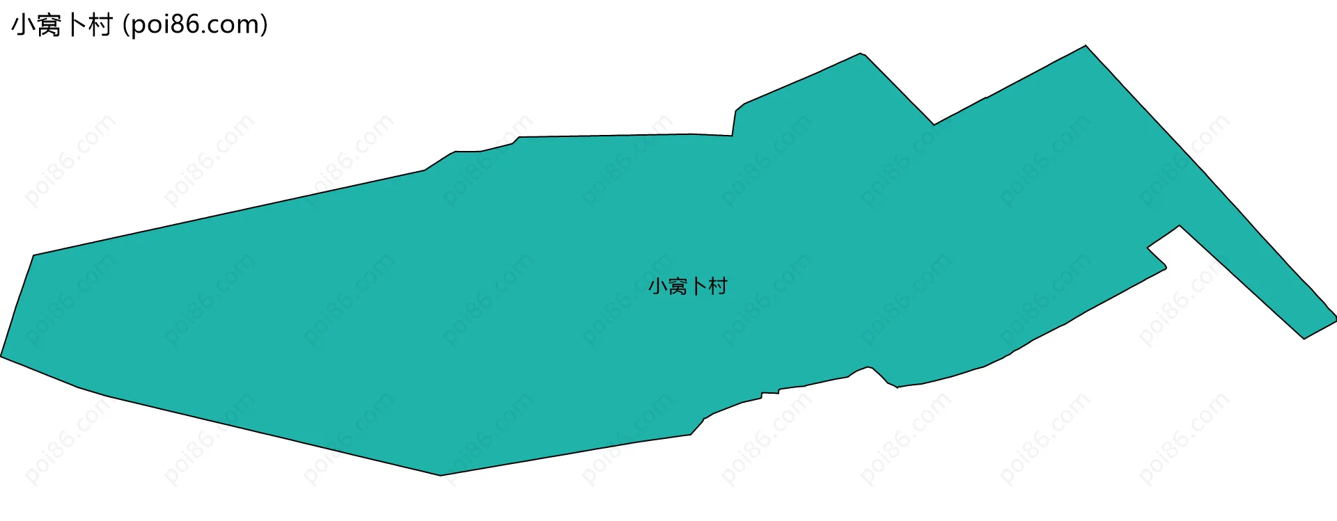 小窝卜村边界地图