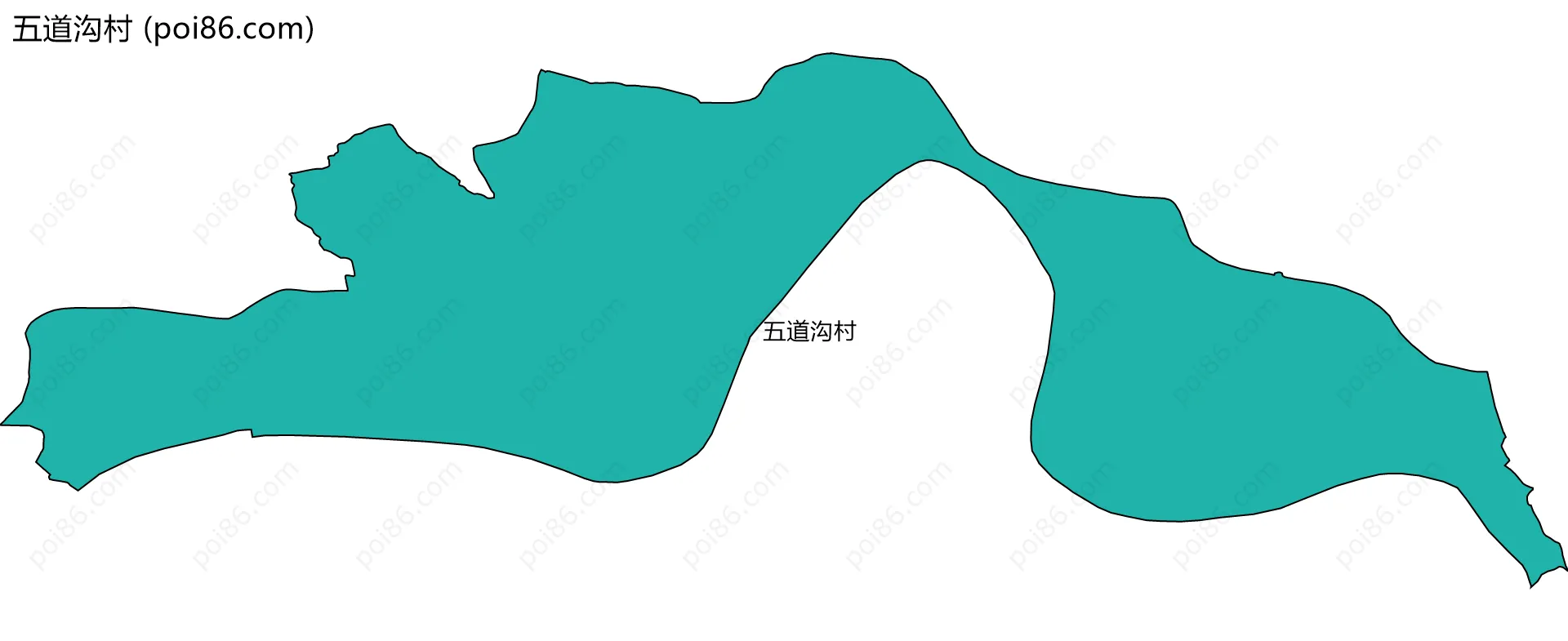 五道沟村边界地图