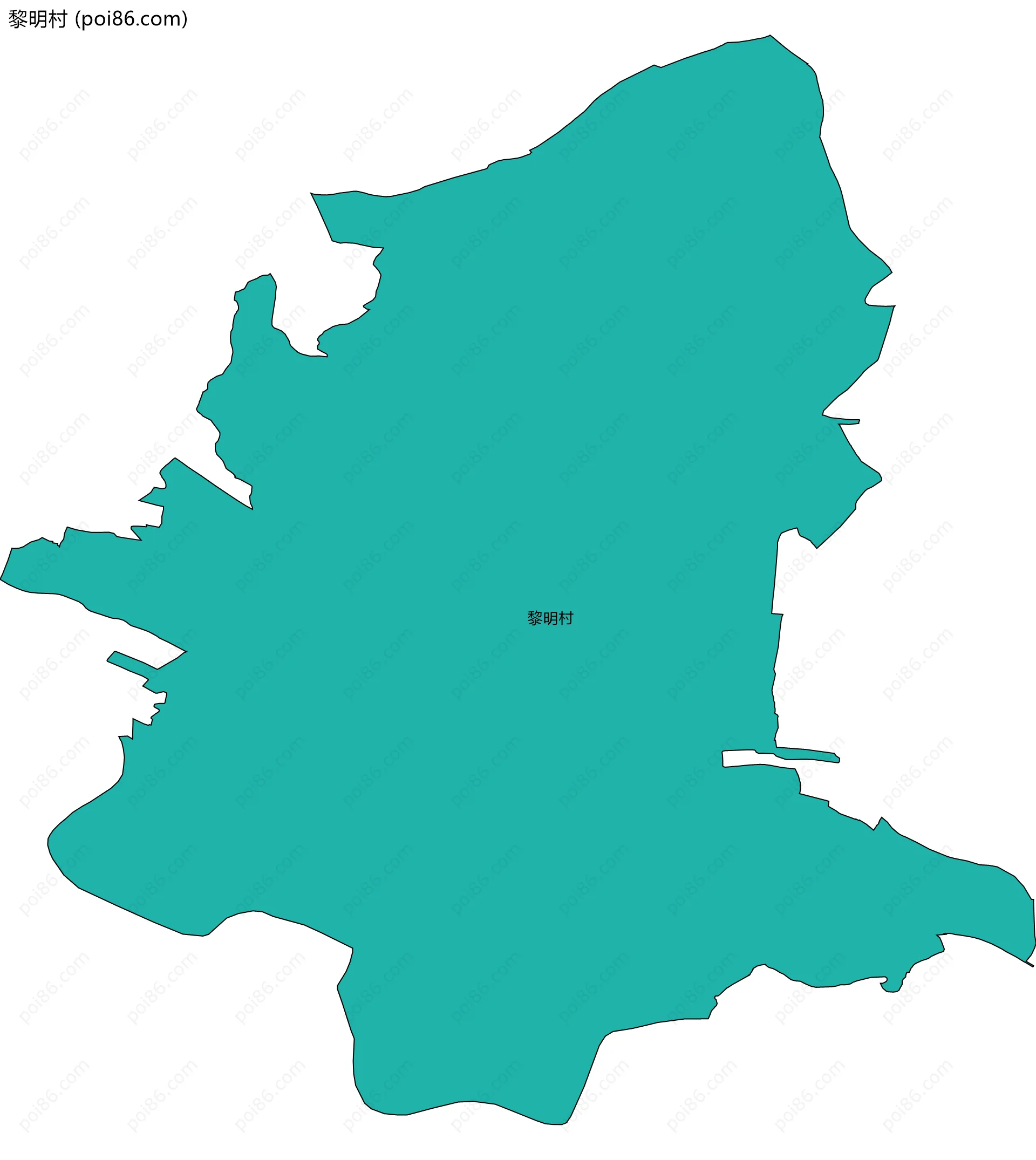 黎明村边界地图