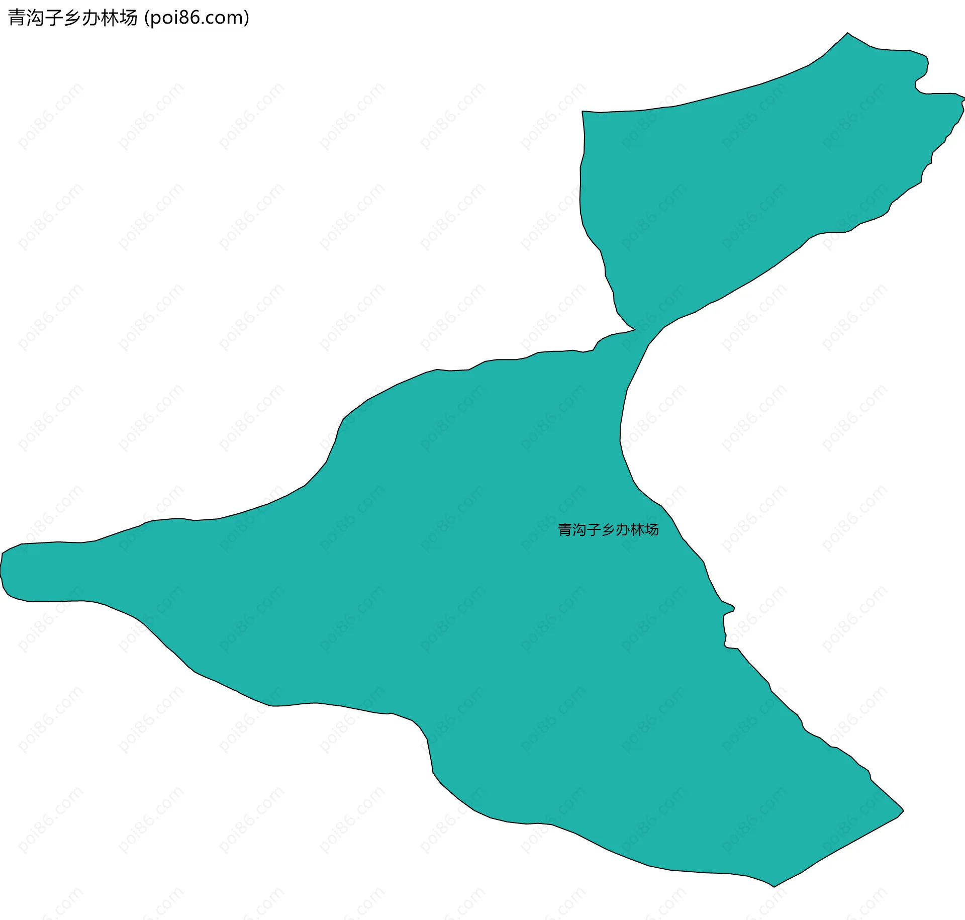 青沟子乡办林场边界地图