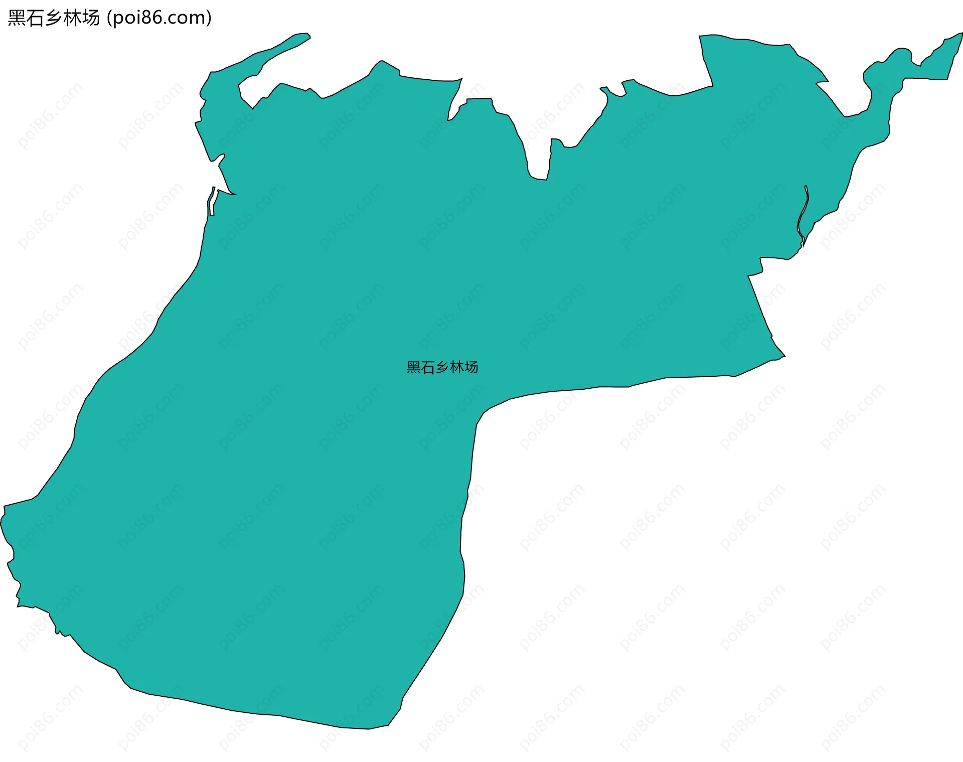 黑石乡林场边界地图