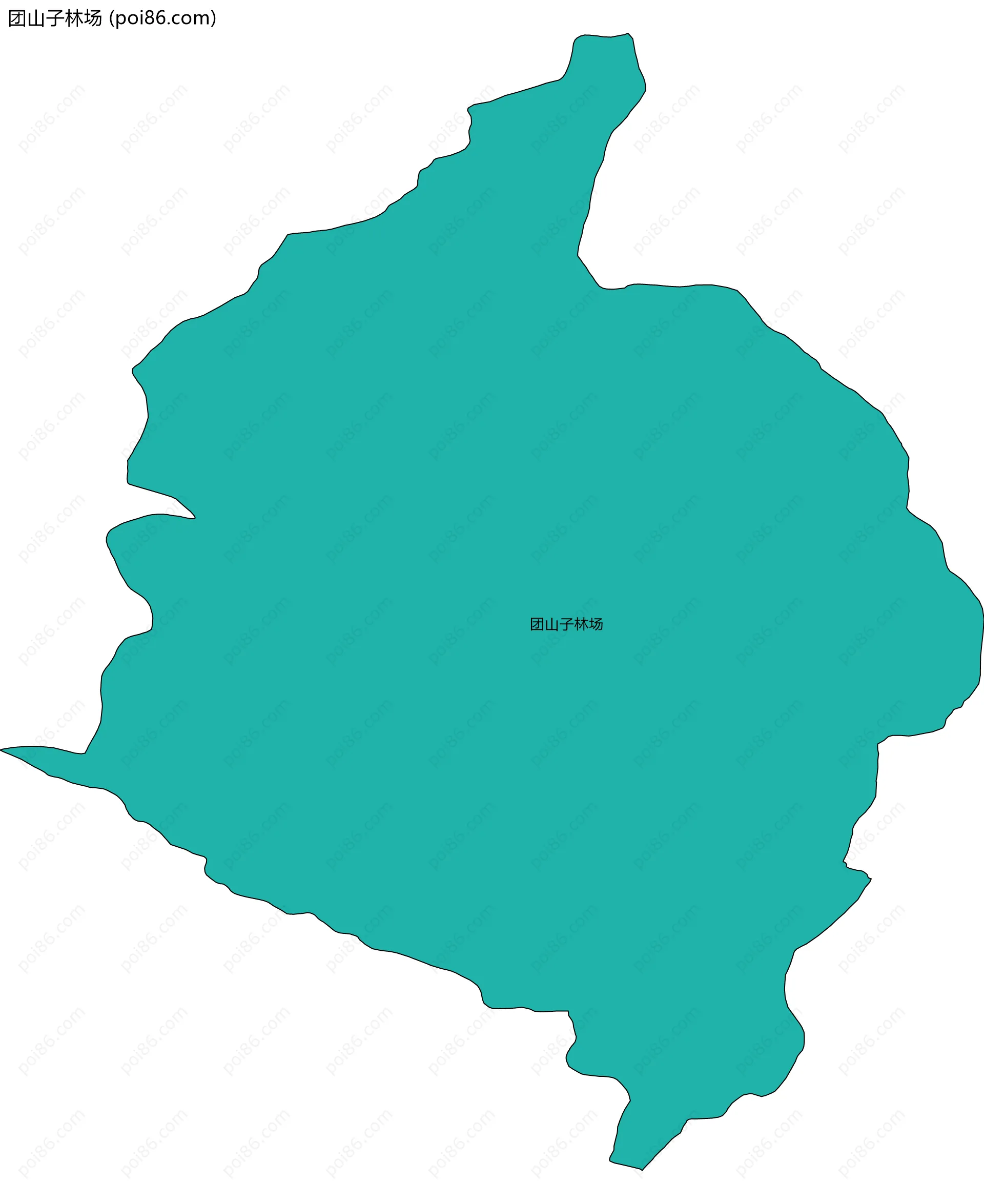 团山子林场边界地图