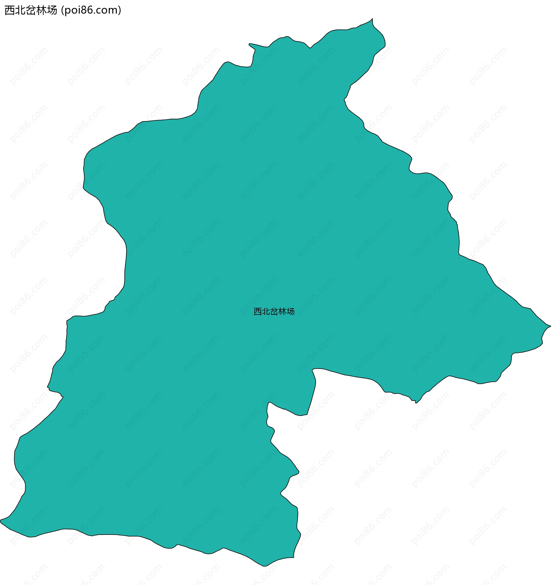 西北岔林场边界地图