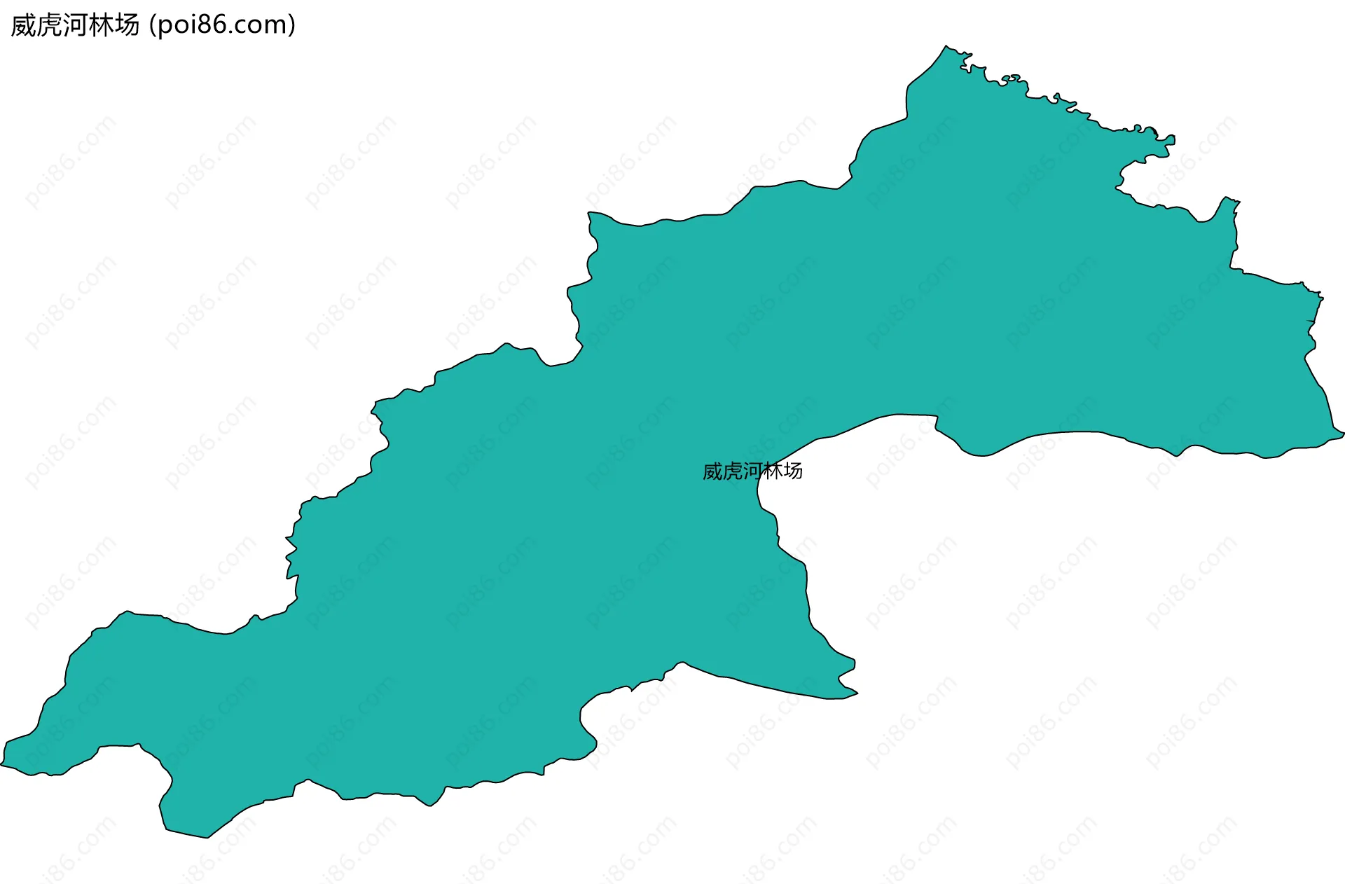 威虎河林场边界地图
