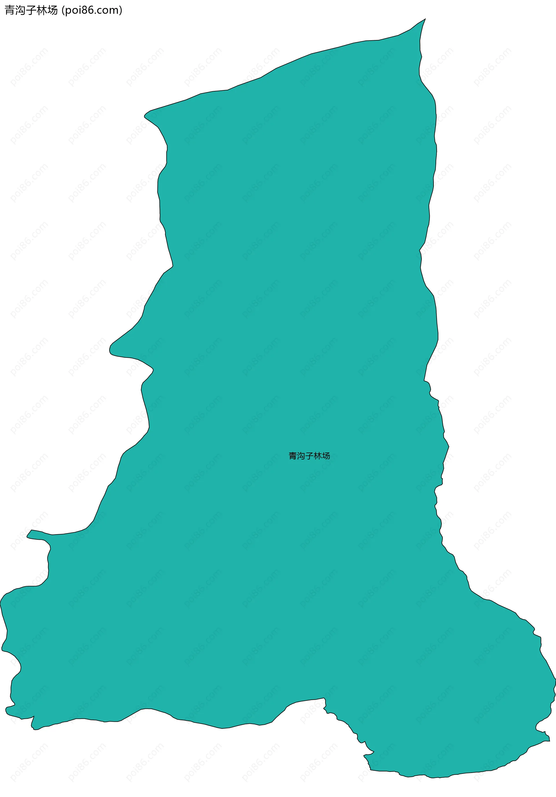 青沟子林场边界地图