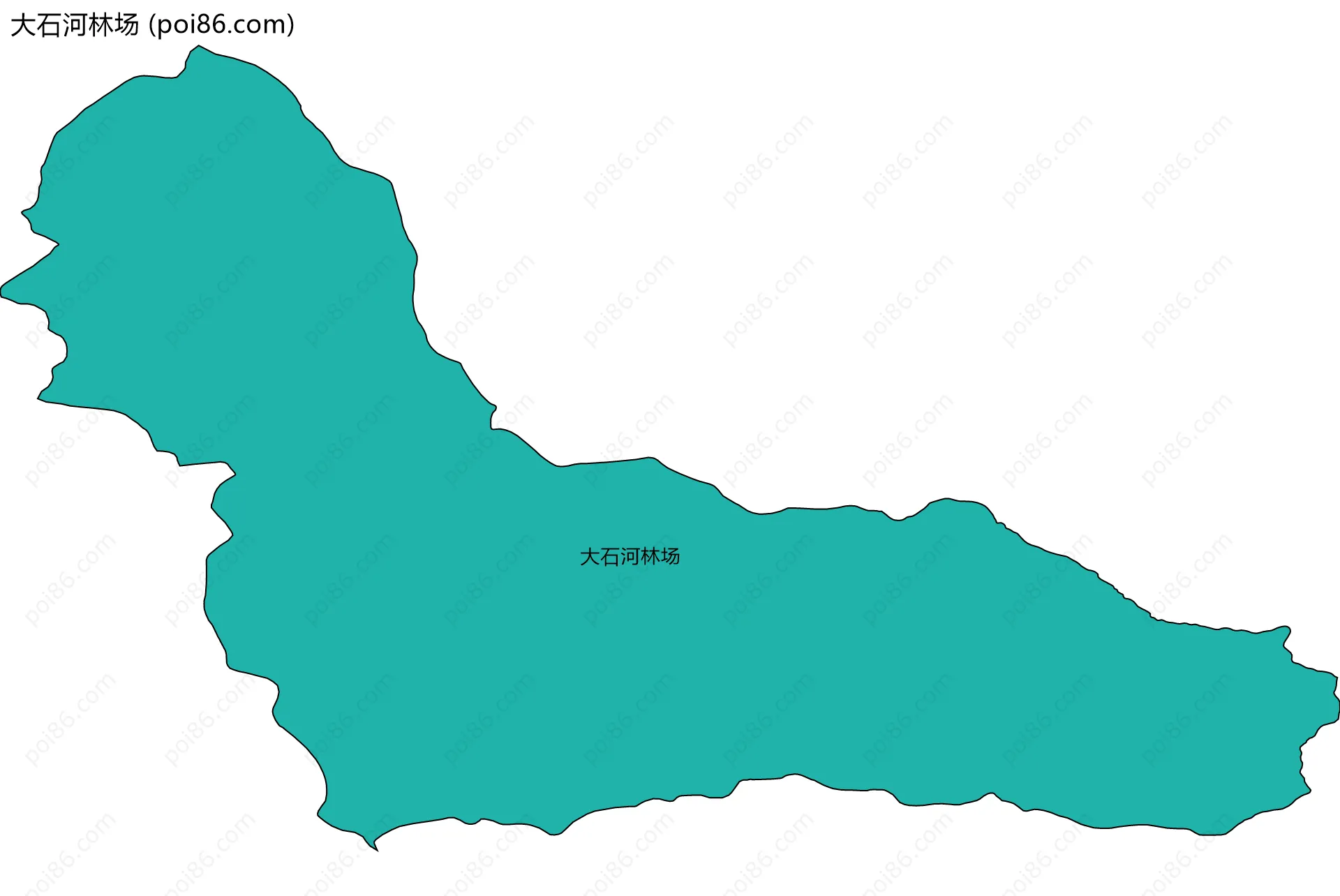 大石河林场边界地图