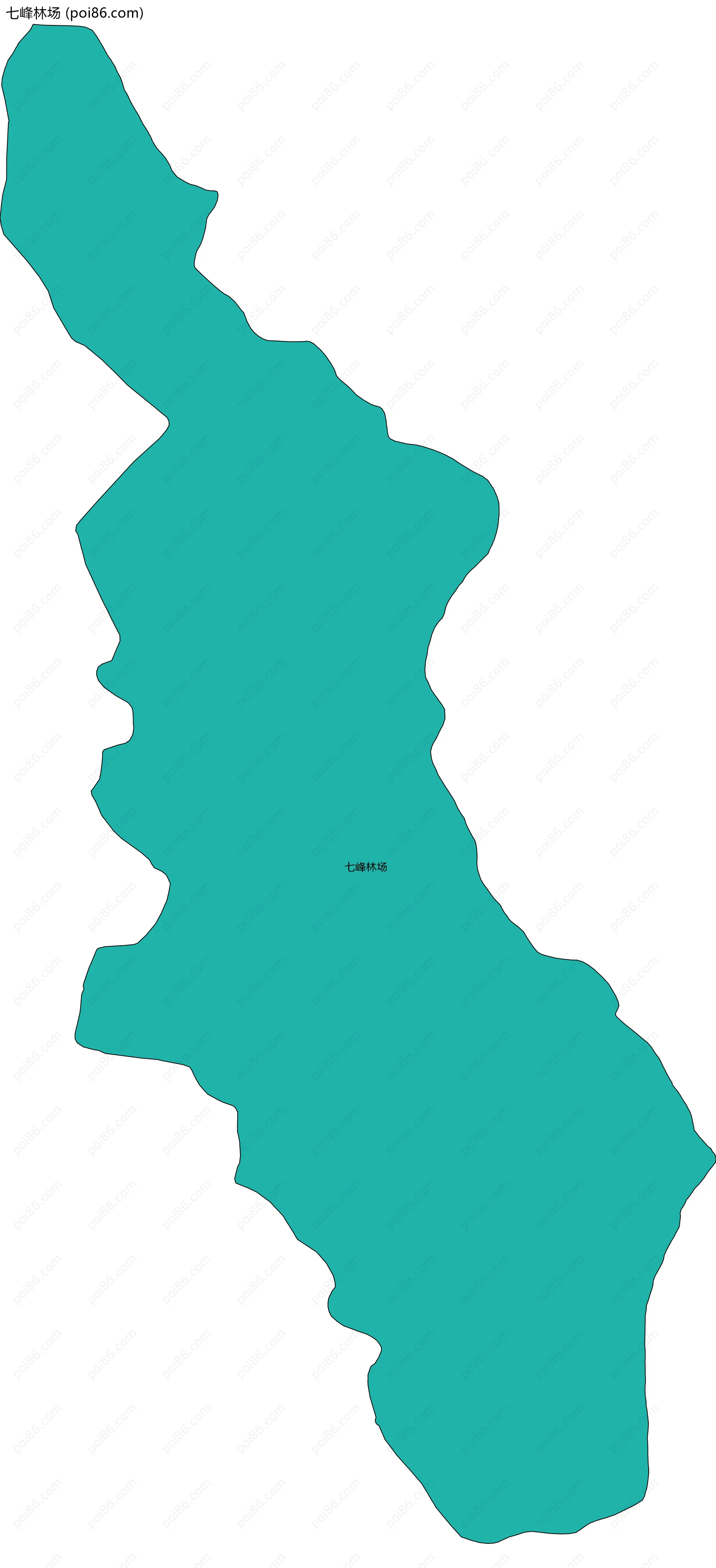 七峰林场边界地图
