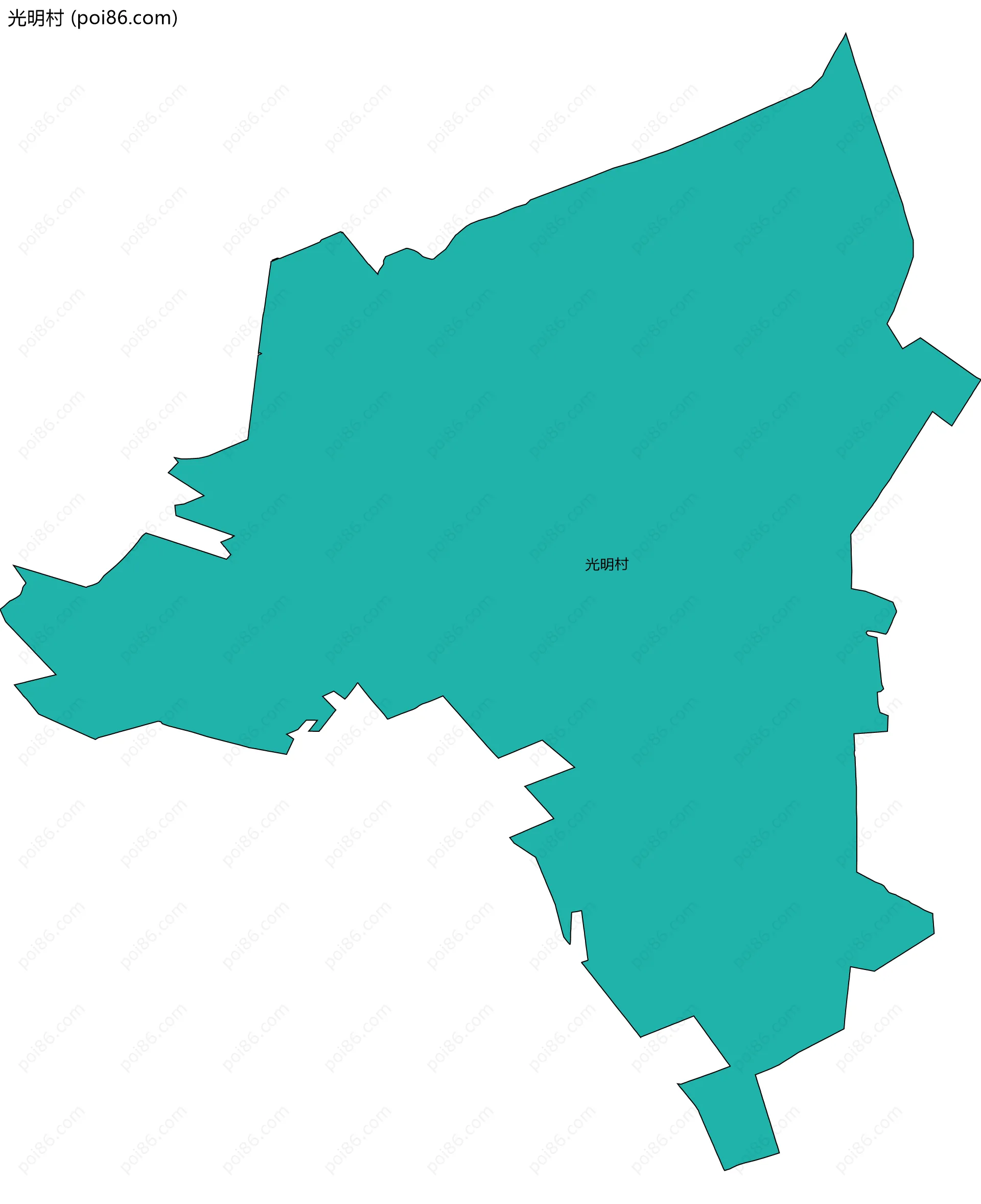 光明村边界地图