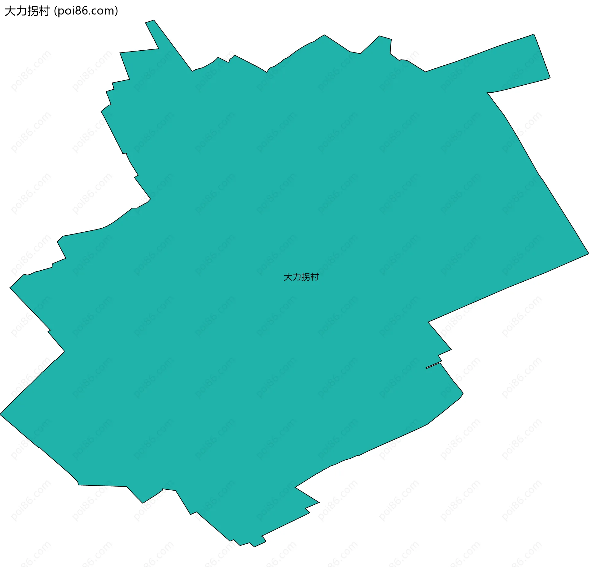 大力拐村边界地图