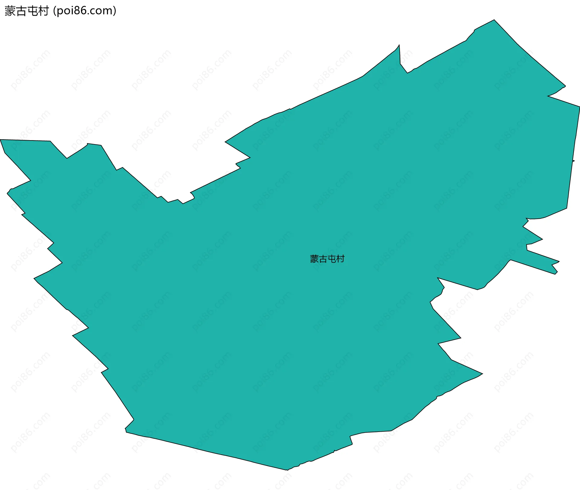 蒙古屯村边界地图